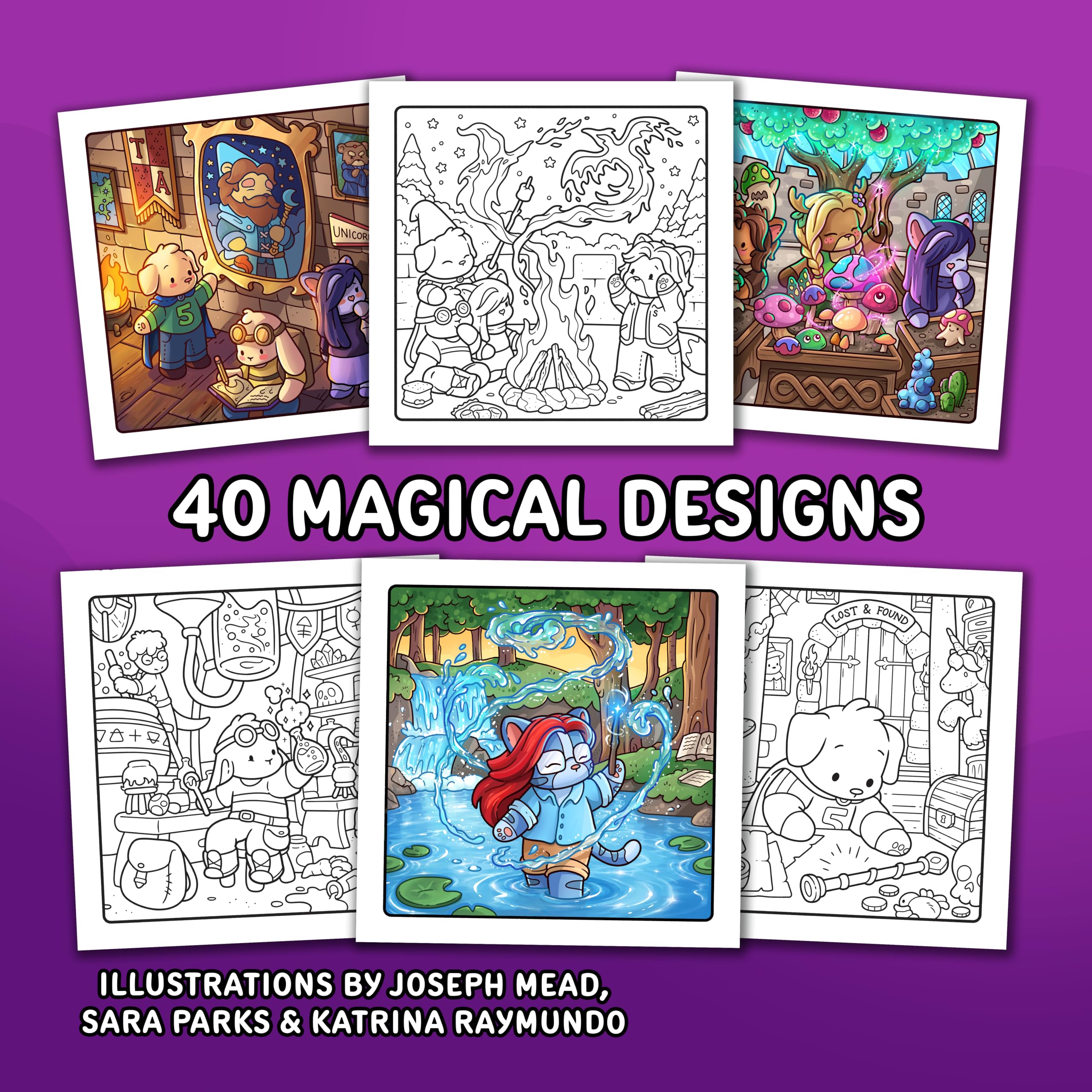 Magic Academy: Cozy Fantasy Coloring Book for Adults and Teens with Witches, Wizards, Spells, Potions, and Magical School Adventures (Cozy Coloring Books)