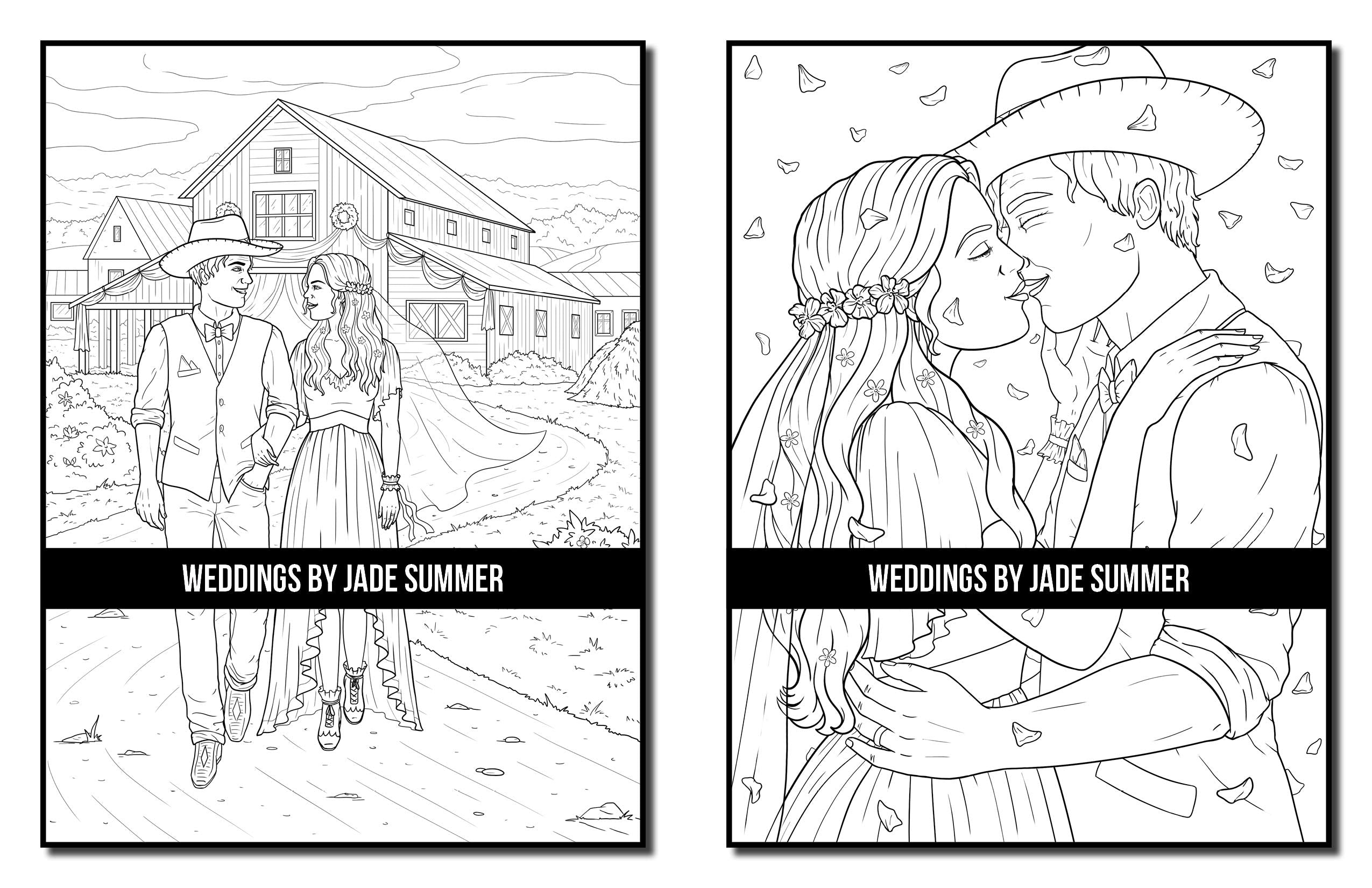 Weddings: An Adult Coloring Book with Beautiful Brides, Handsome Grooms, Lovely Flowers, Romantic Scenes and More!