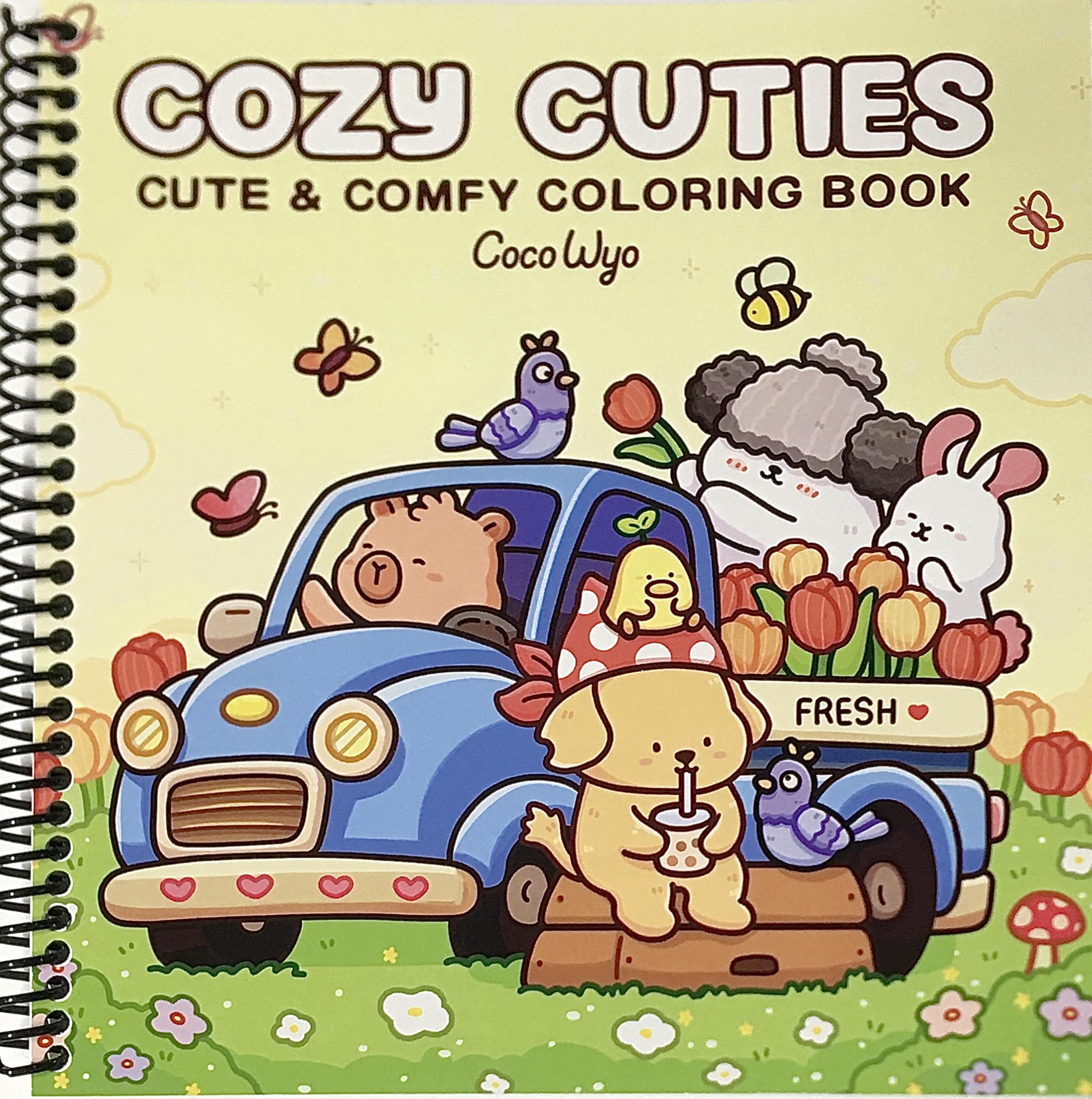 Cozy Cuties: Coloring Book for Adults and Kids (Cozy Spaces Coloring) | Spiraled by Spiraling Freedom®
