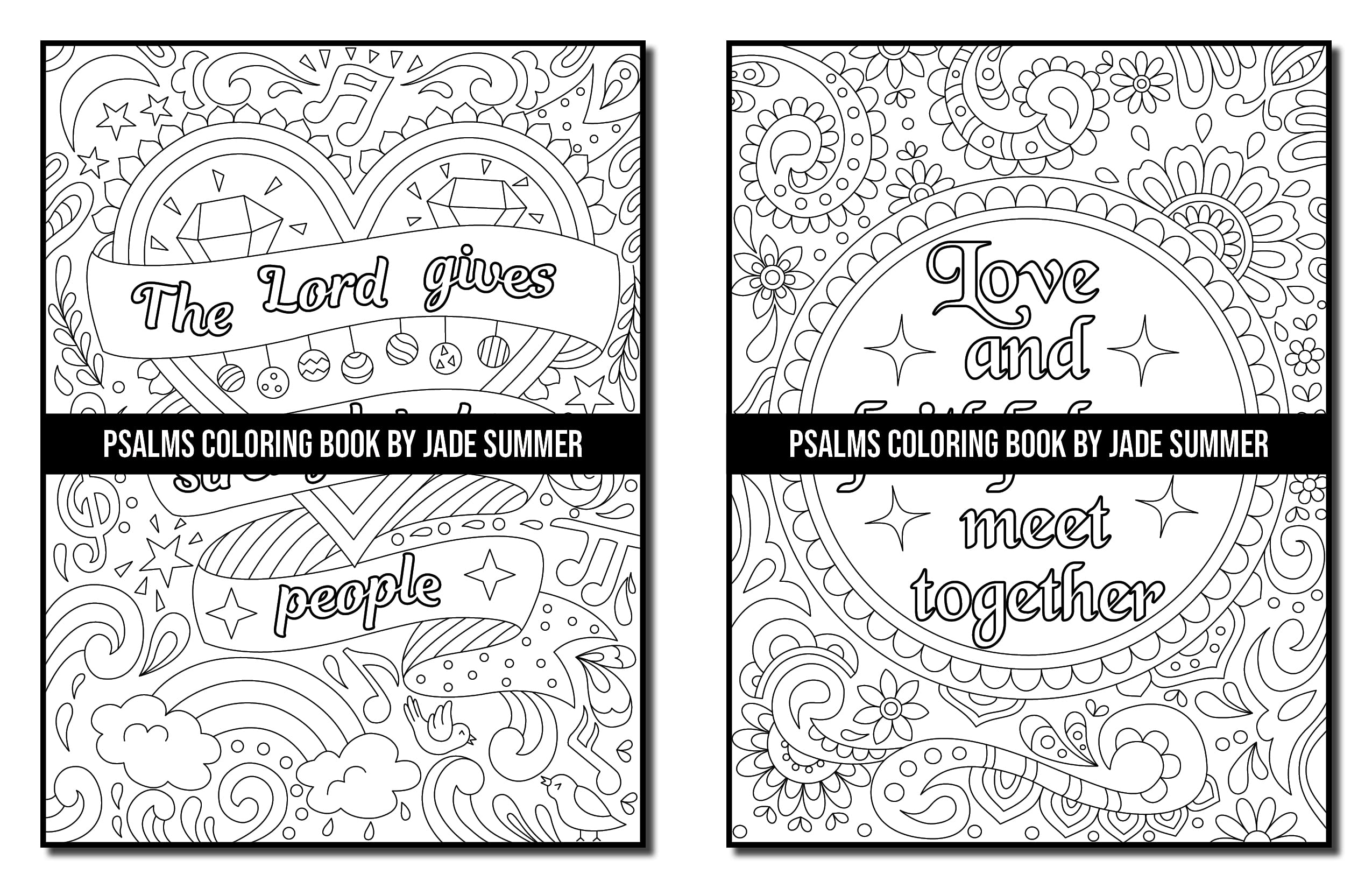 Psalms Coloring Book: For Adults with Inspirational Bible Quotes, Christian Religious Lessons, and Relaxing Flower Patterns (Inspirational Coloring Books)