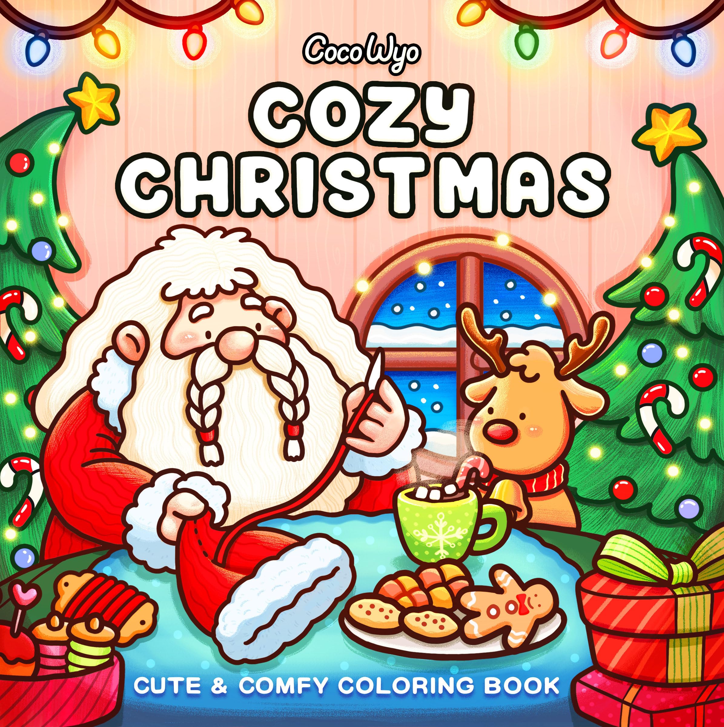 Cozy Christmas: Coloring Book for Adults and Kids (Cozy Spaces Coloring)
