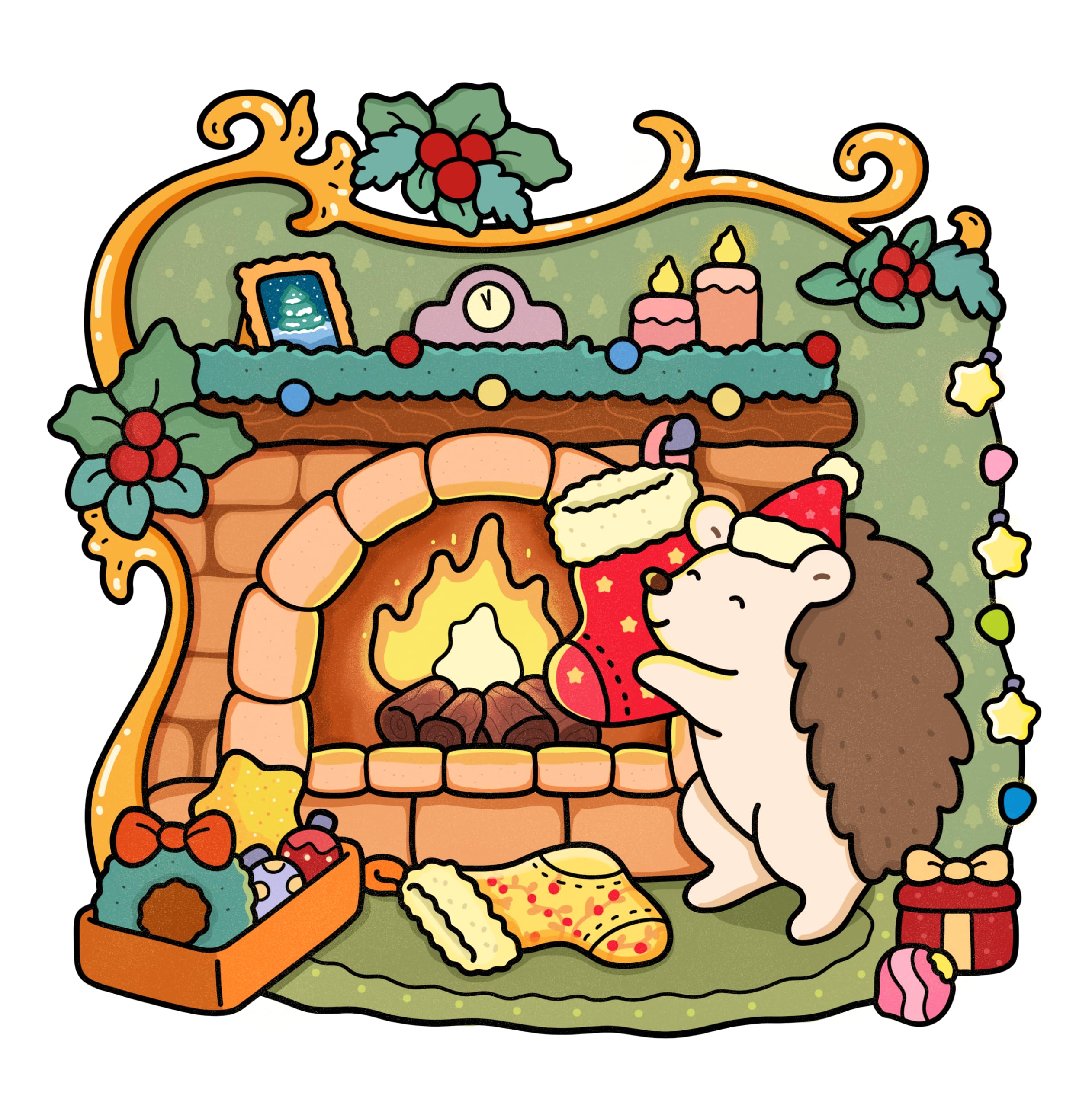 Christmas: Cozy Coloring Book for Adults and Teens