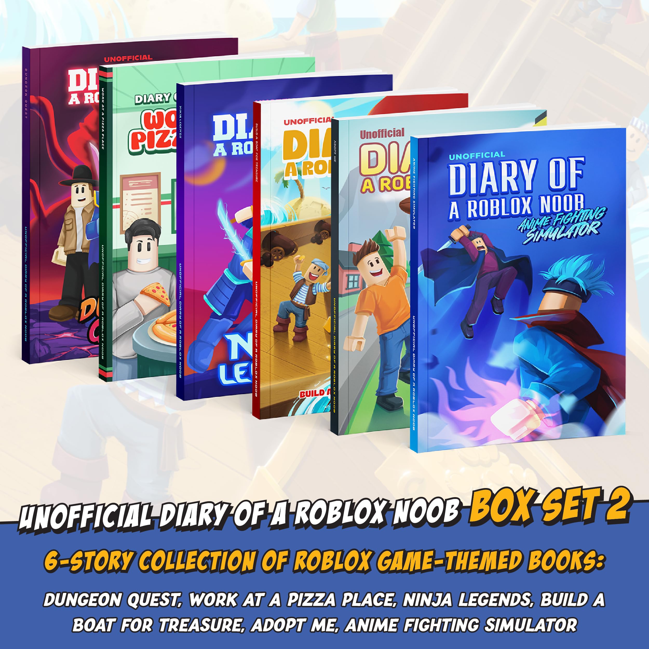 Robloxia Kid Diary of a Roblox Noob (Part 2): 6 Books Set Video Game Adventure Stories - Independent & Unofficial Roblox Book Series for Boys & Girls