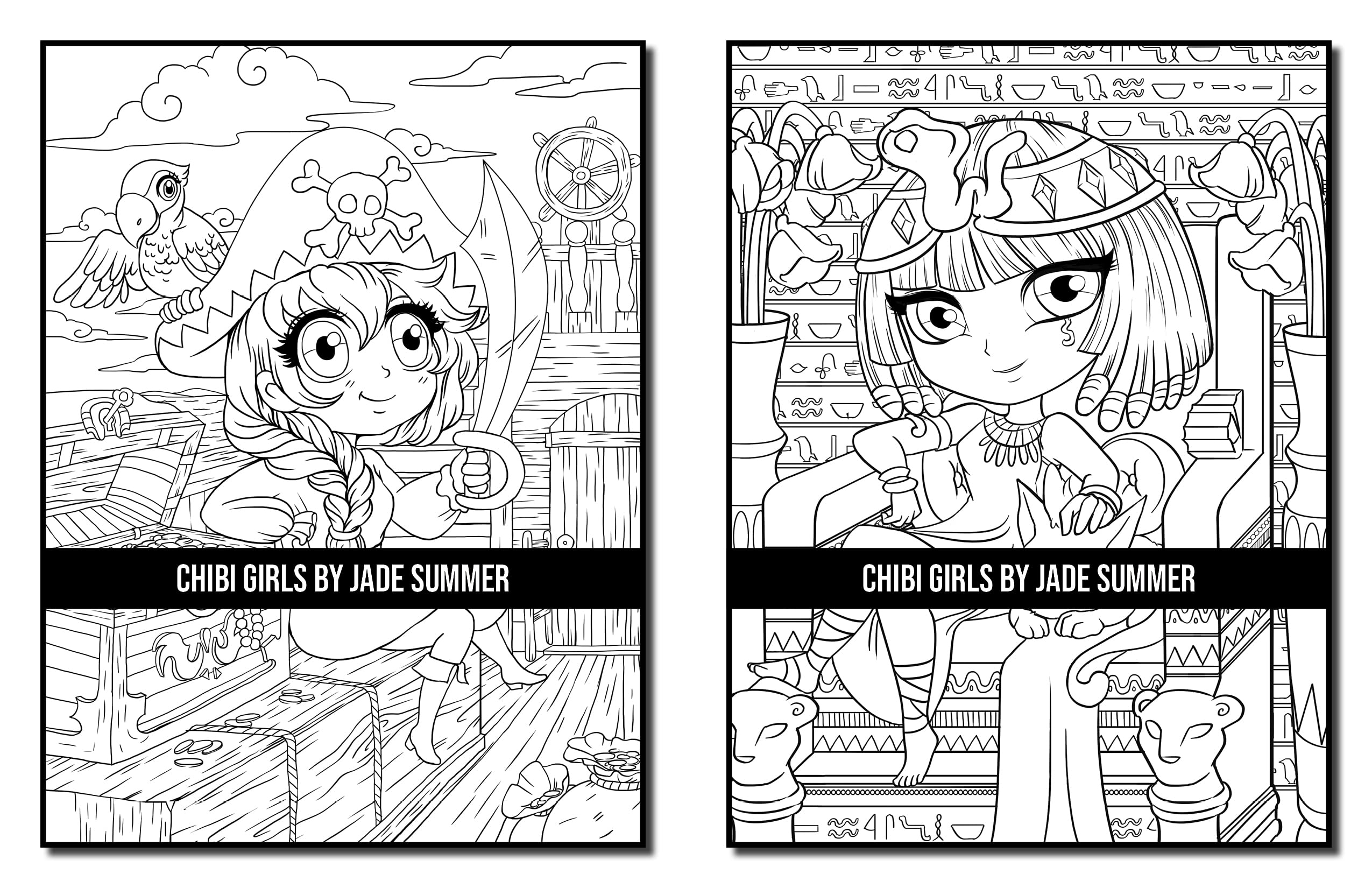 Chibi Girls: An Adult Coloring Book with Adorable Anime Characters, Fun Manga Animals, and Delightful Fantasy Scenes for Relaxation