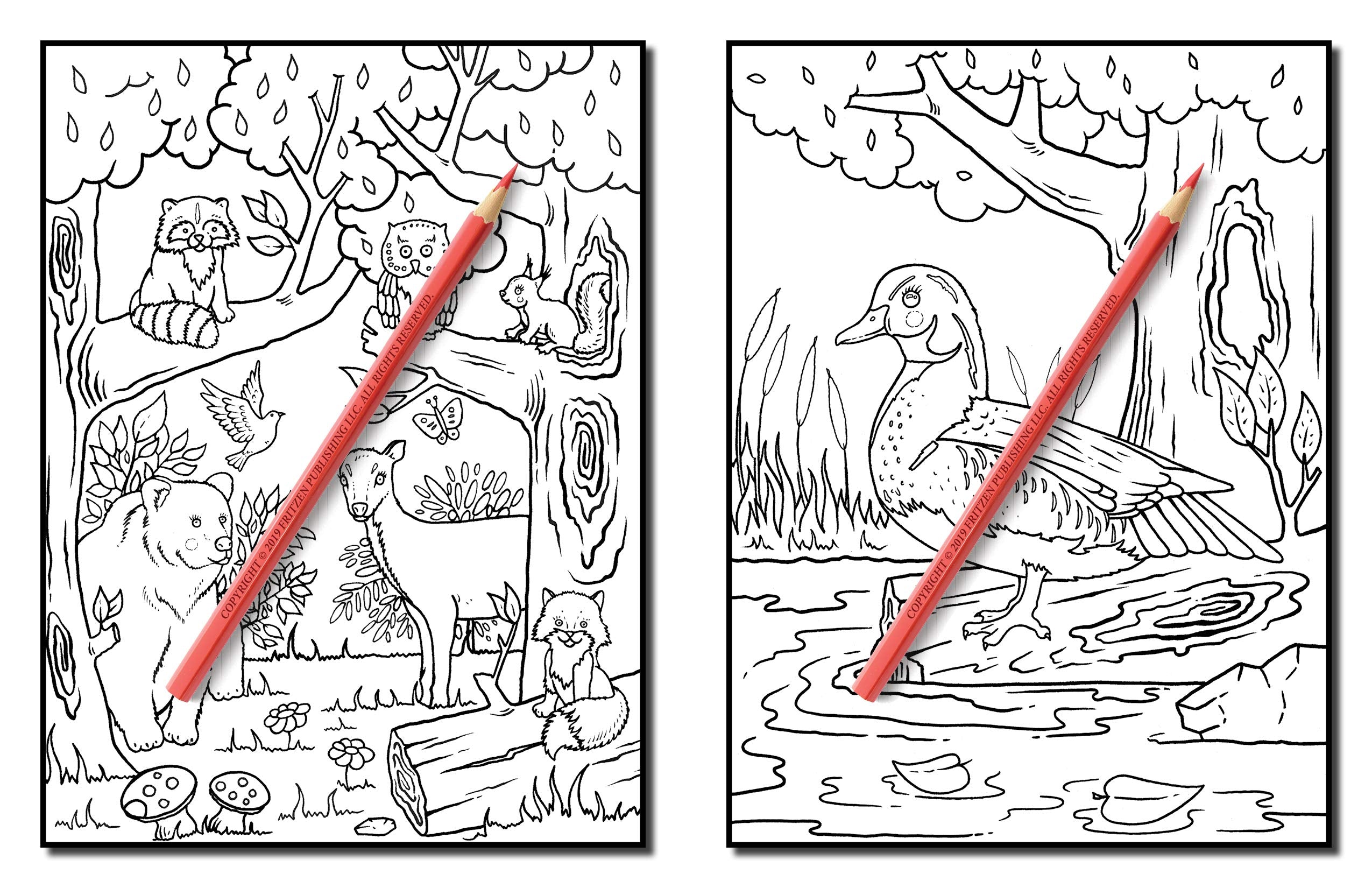 Forest Animals: An Adult Coloring Book with Adorable Woodland Creatures, Delightful Fantasy Elements, and Peaceful Nature Scenes