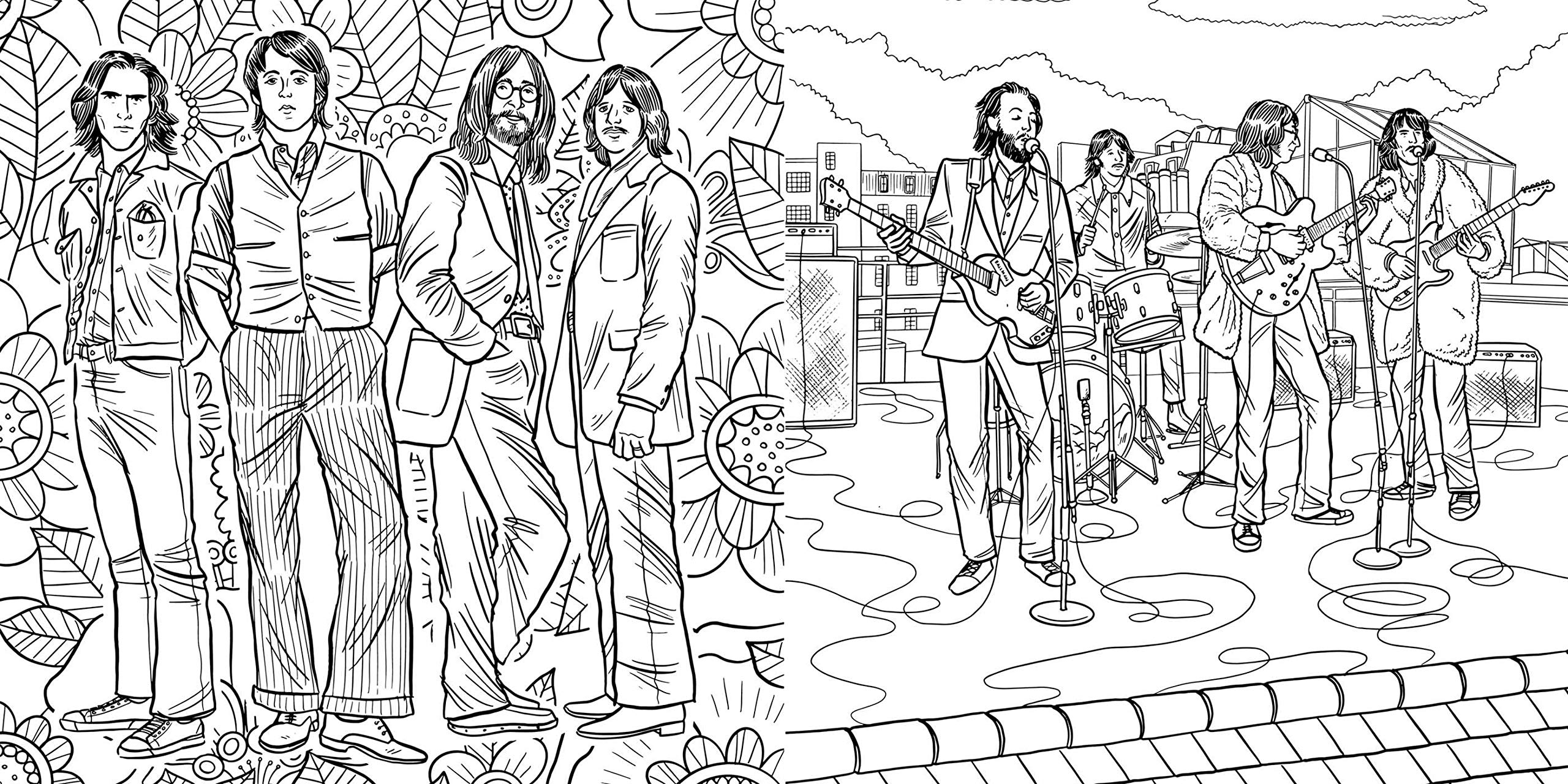 The Beatles Coloring Book-Adult Coloring Book: Join the Fab Four on a Magical Mystery Coloring Tour!