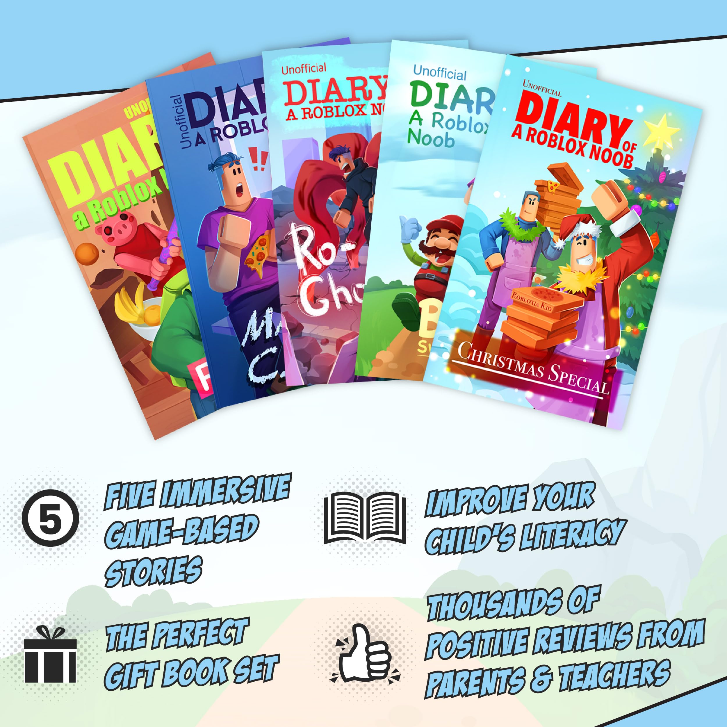 Diary of a Roblox Noob (Part 1): 5 Video Game Adventure Stories - Independent & Unofficial Roblox Series for Boys & Girls [paperback]
