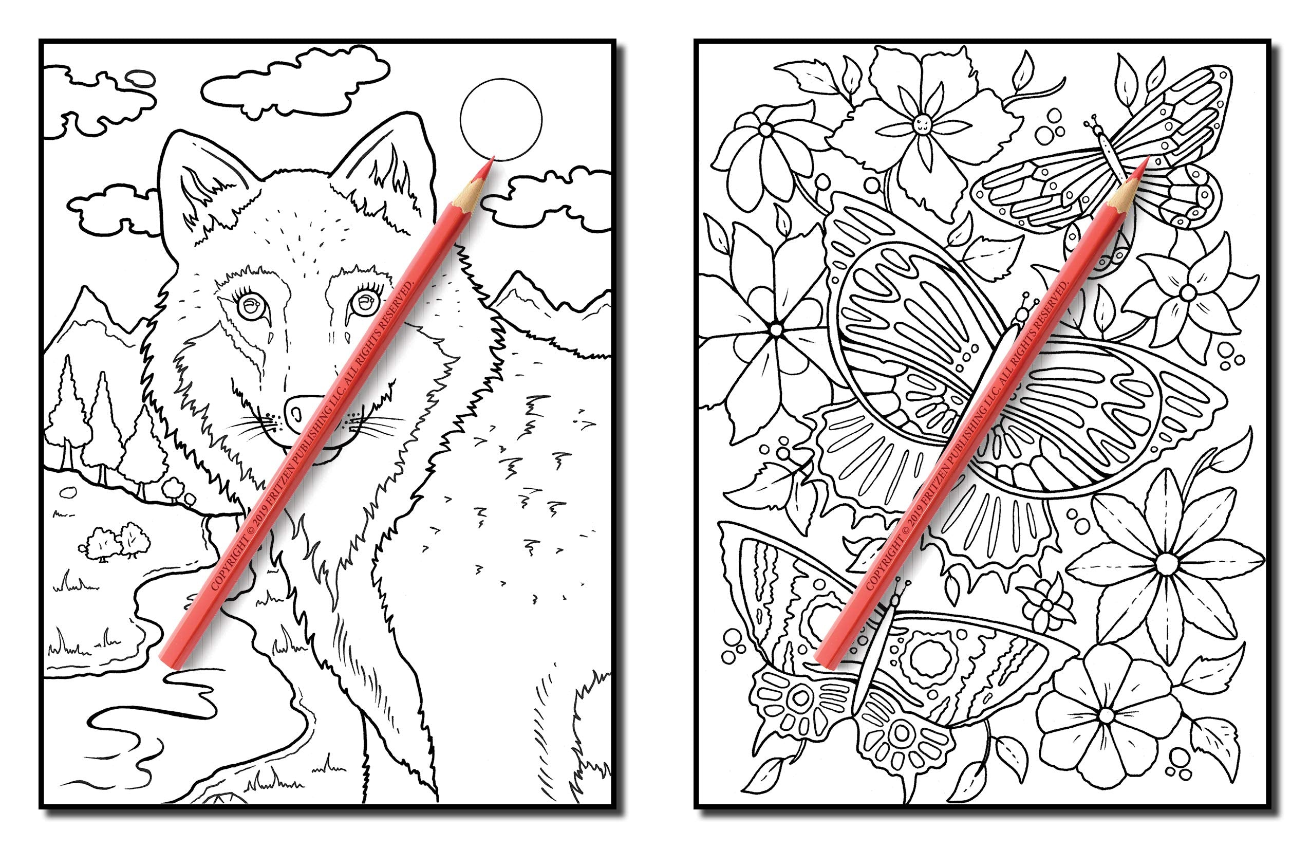 Forest Animals: An Adult Coloring Book with Adorable Woodland Creatures, Delightful Fantasy Elements, and Peaceful Nature Scenes