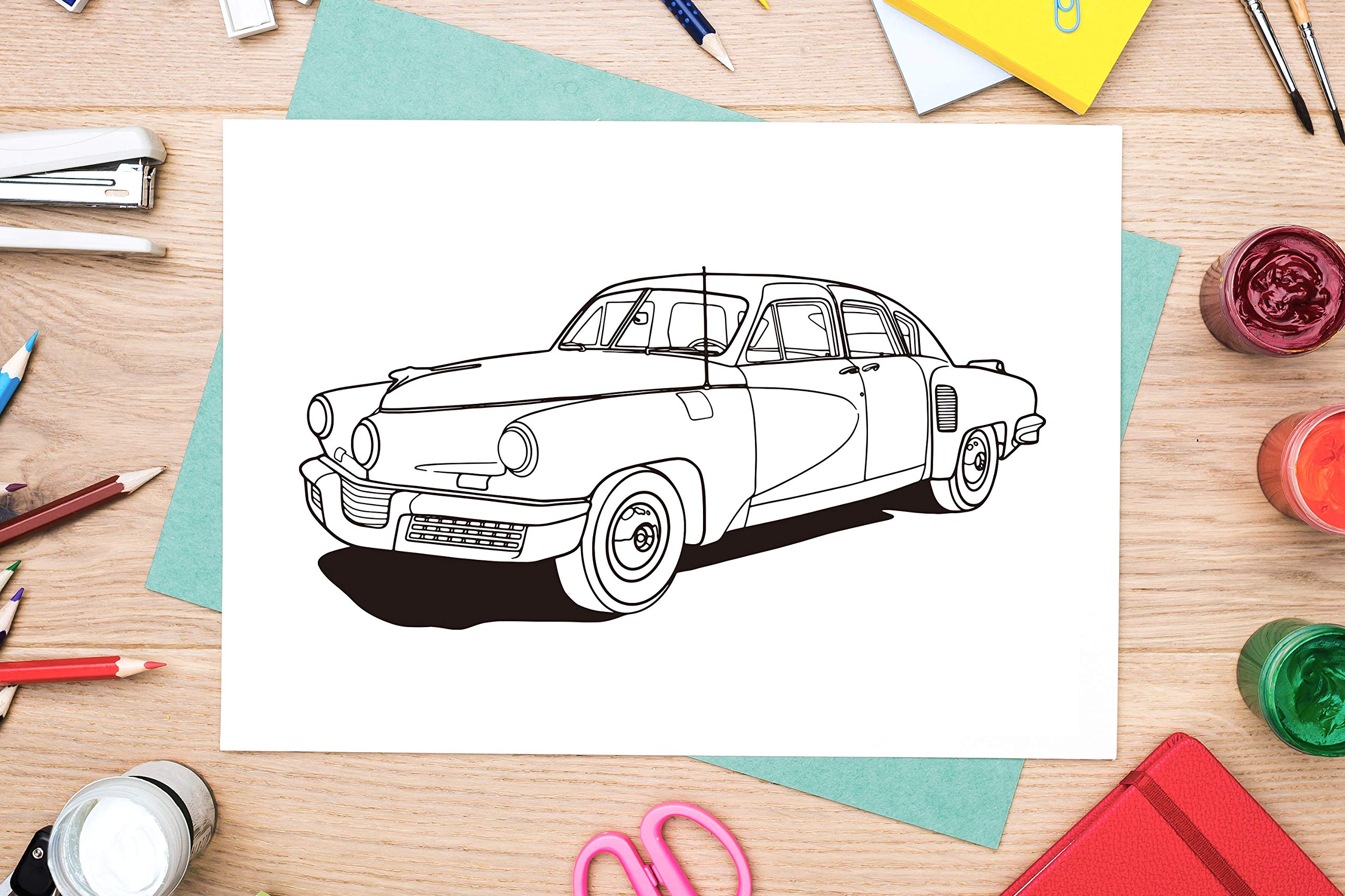 Classic Cars Coloring Book: A Collection of 50 Iconic Classic Cars | Relaxation Coloring Pages for Kids, Adults, Boys, and Car Lovers