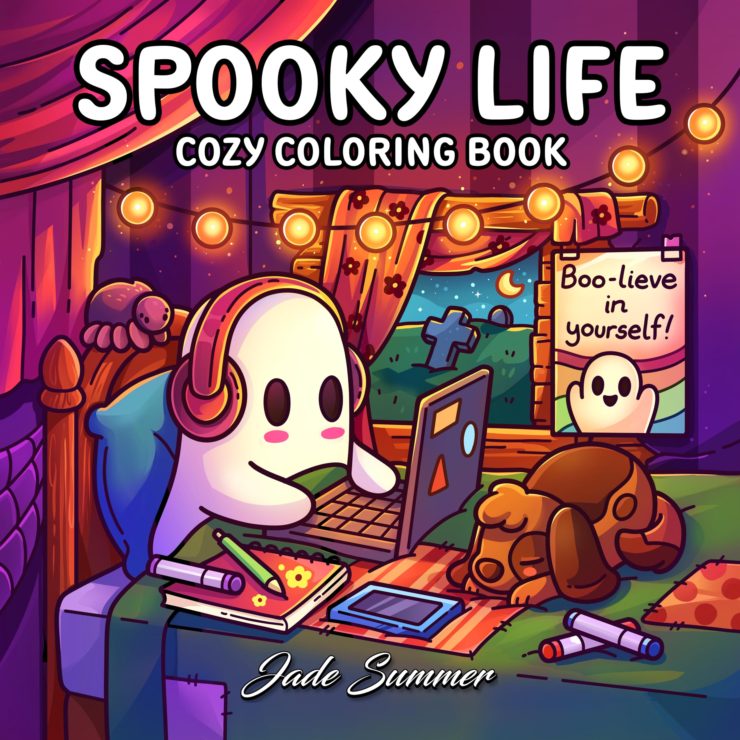 Spooky Life: Cozy Coloring Book for Adults and Teens with Cute and Creepy Everyday Scenes for Relaxation (Cozy Coloring Books)