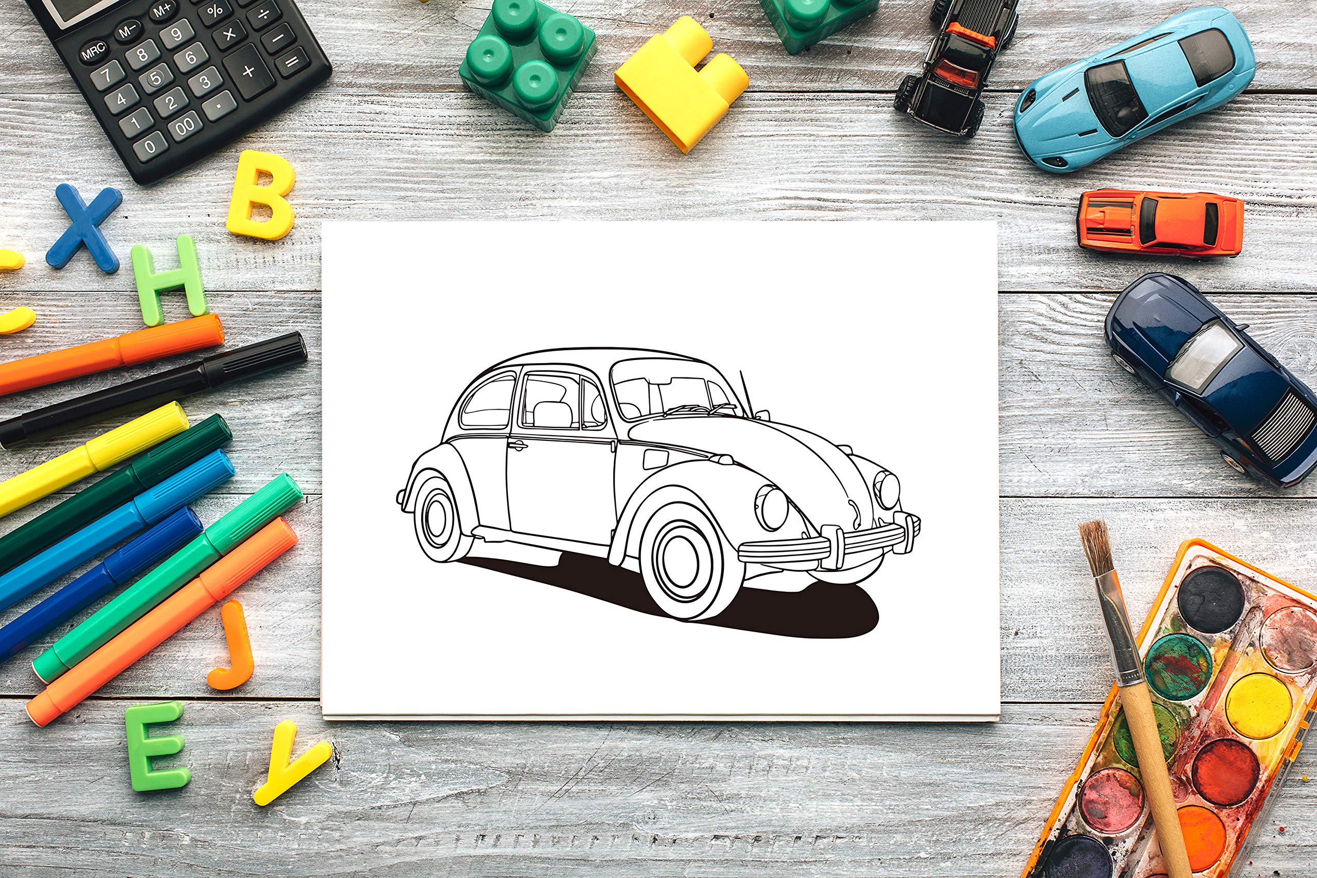 Classic Cars Coloring Book: A Collection of 50 Iconic Classic Cars | Relaxation Coloring Pages for Kids, Adults, Boys, and Car Lovers