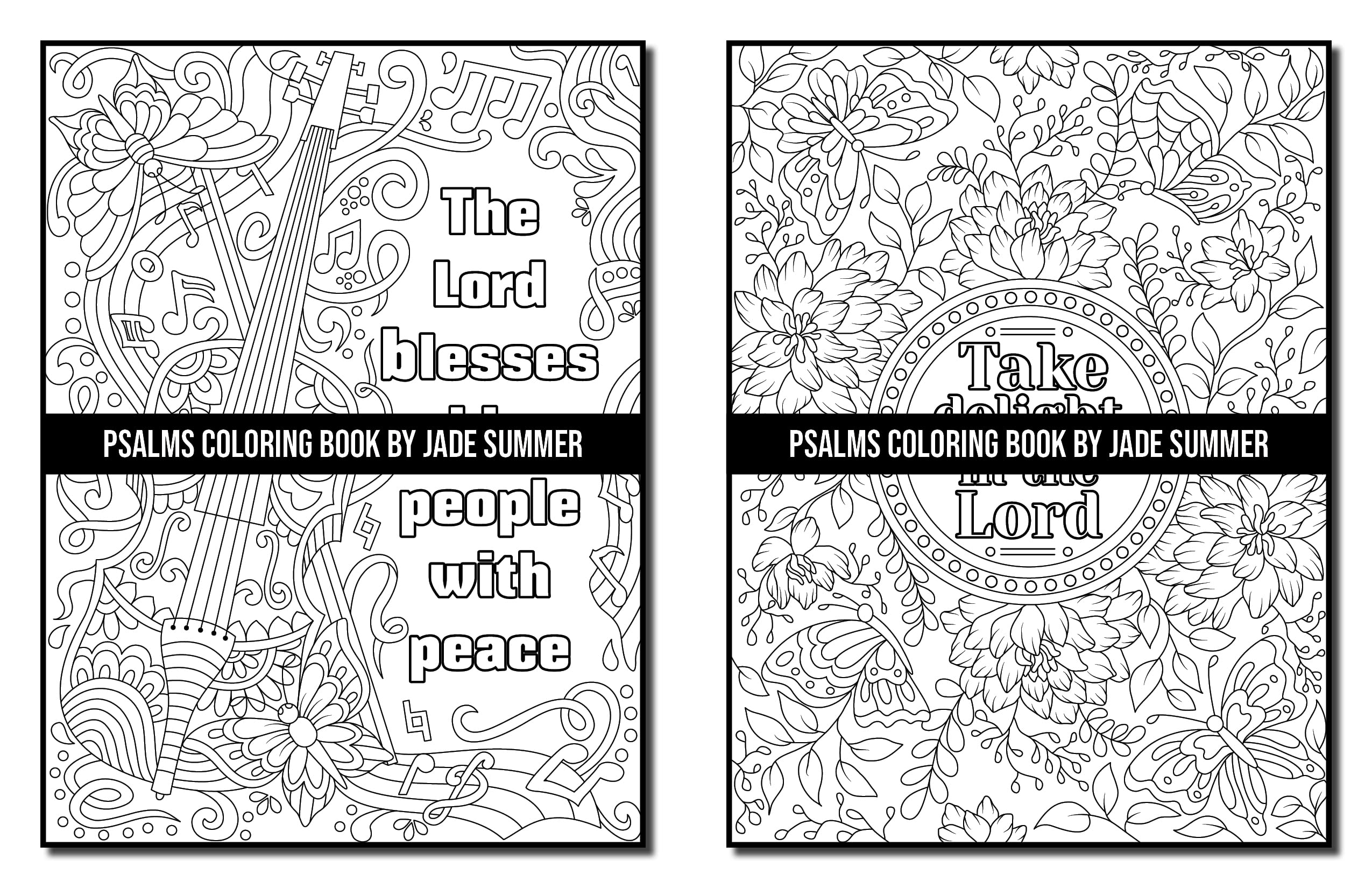 Psalms Coloring Book: For Adults with Inspirational Bible Quotes, Christian Religious Lessons, and Relaxing Flower Patterns (Inspirational Coloring Books)