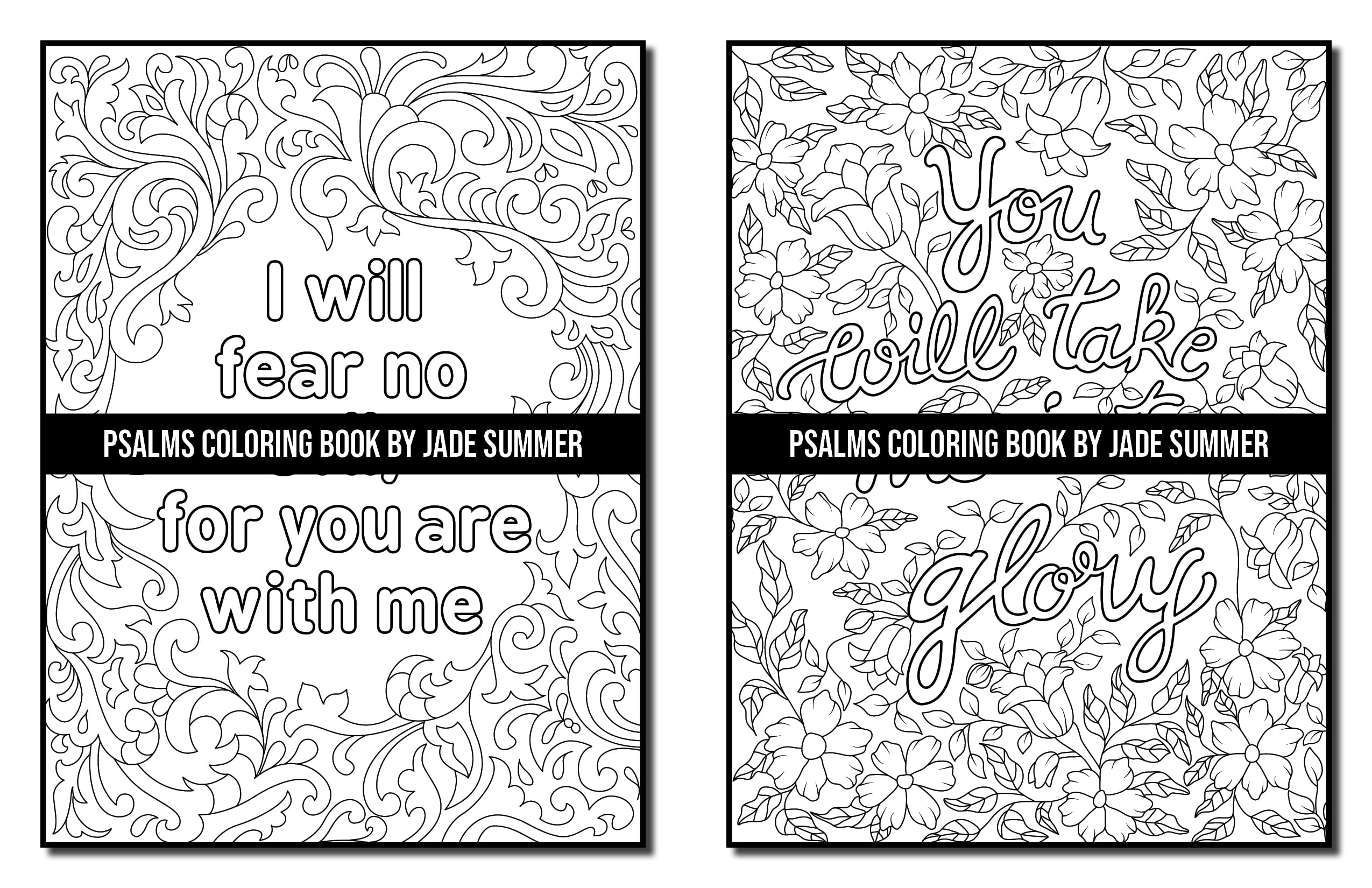Psalms Coloring Book: For Adults with Inspirational Bible Quotes, Christian Religious Lessons, and Relaxing Flower Patterns (Inspirational Coloring Books)