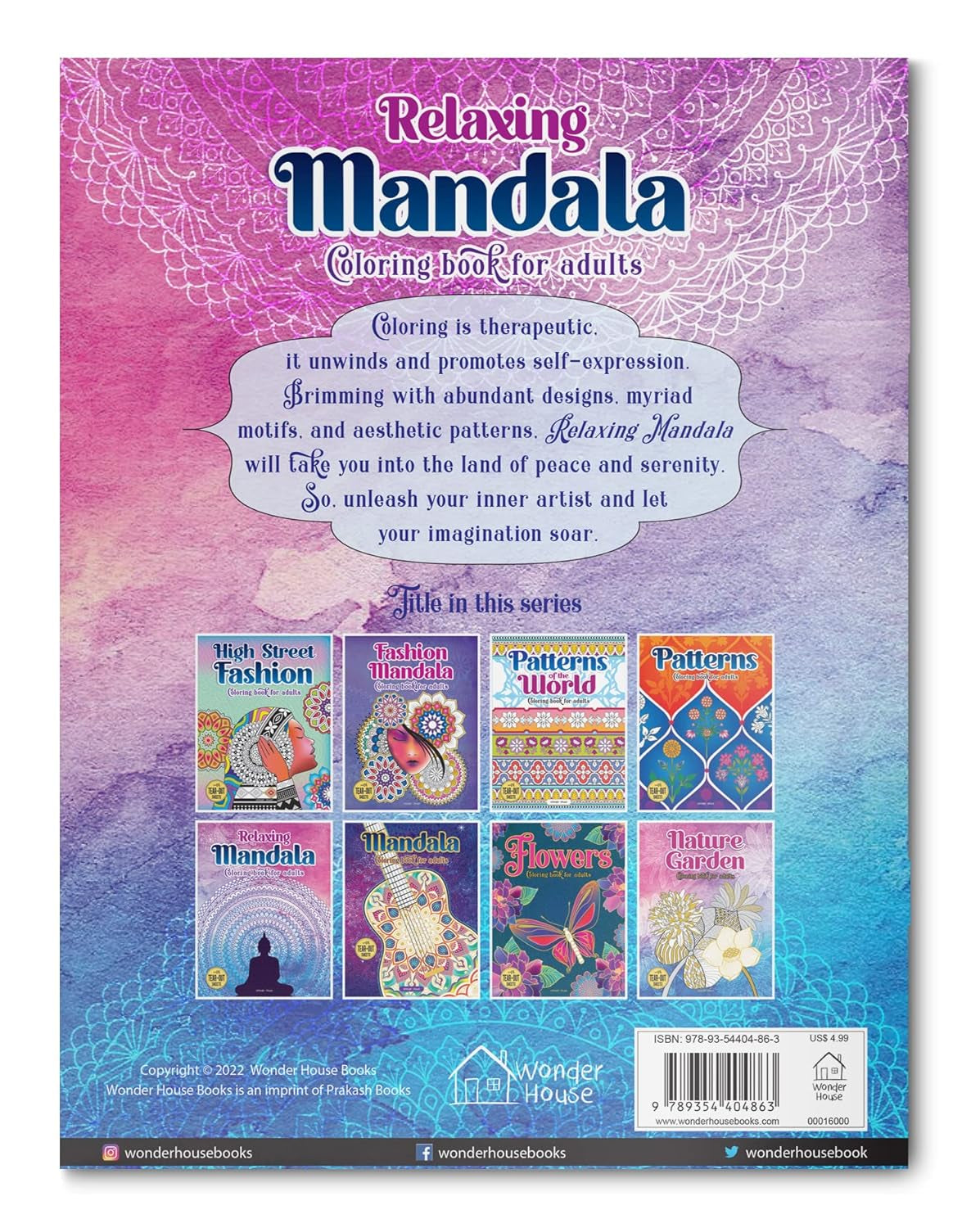Relaxing Mandala: Coloring Book for Adults