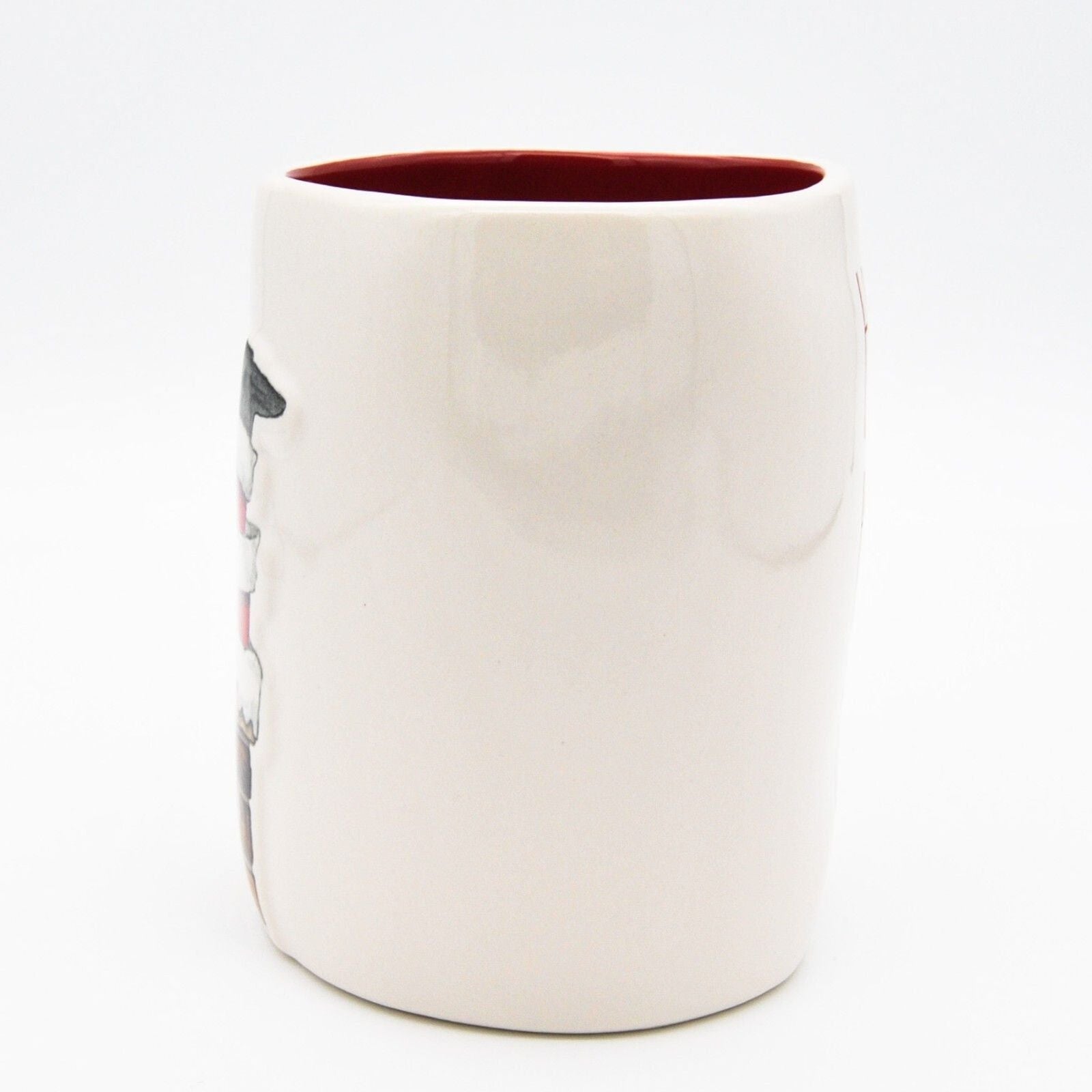 Rae Dunn Santa Mug, 16oz Ceramic Christmas Coffee Cup, Double-Sided Santa Mug