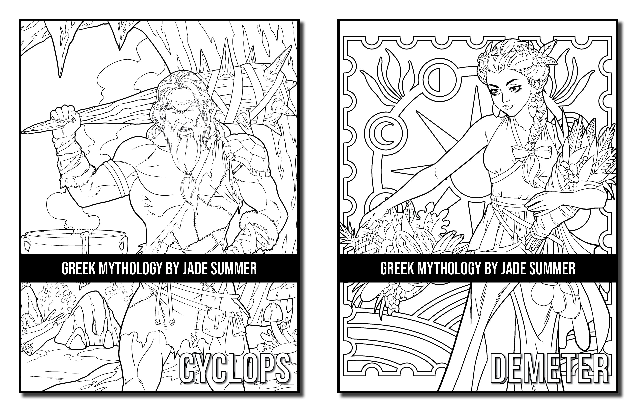 Greek Mythology: A Coloring Book for Adults and Kids with Powerful Gods, Beautiful Goddesses, Mythological Creatures and More!