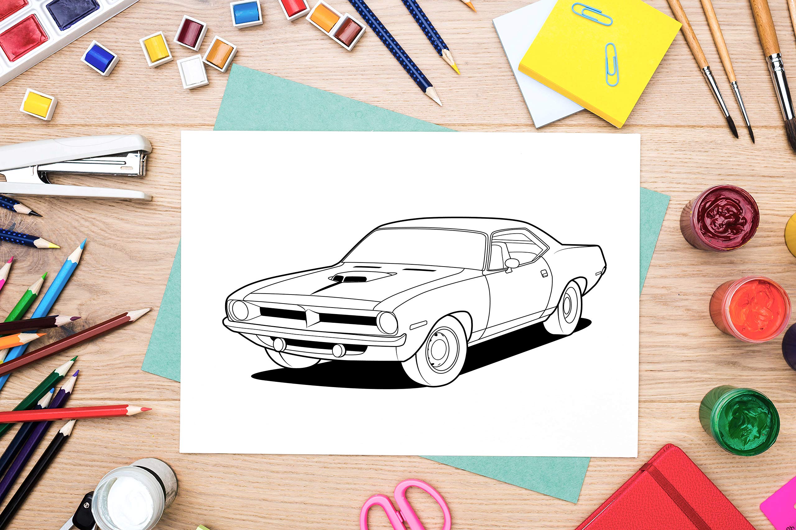 Dream Cars Coloring Book: A Collection of 40+ Cool Sports Cars, Supercars, and Classic Cars | Relaxation Coloring Pages for Kids, Adults, Boys, and Car Lovers
