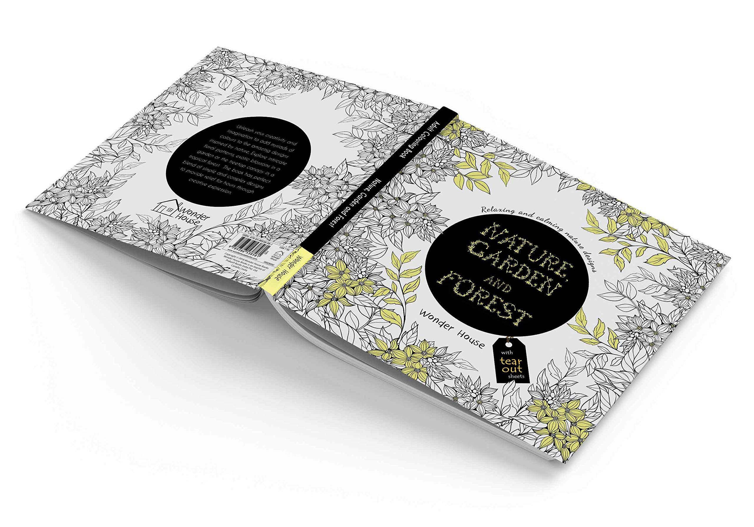 Nature, Garden and Forest: Colouring Books for Adults with Tear Out Sheets (Adult Colouring Book) [Paperback] Wonder House Books Editorial