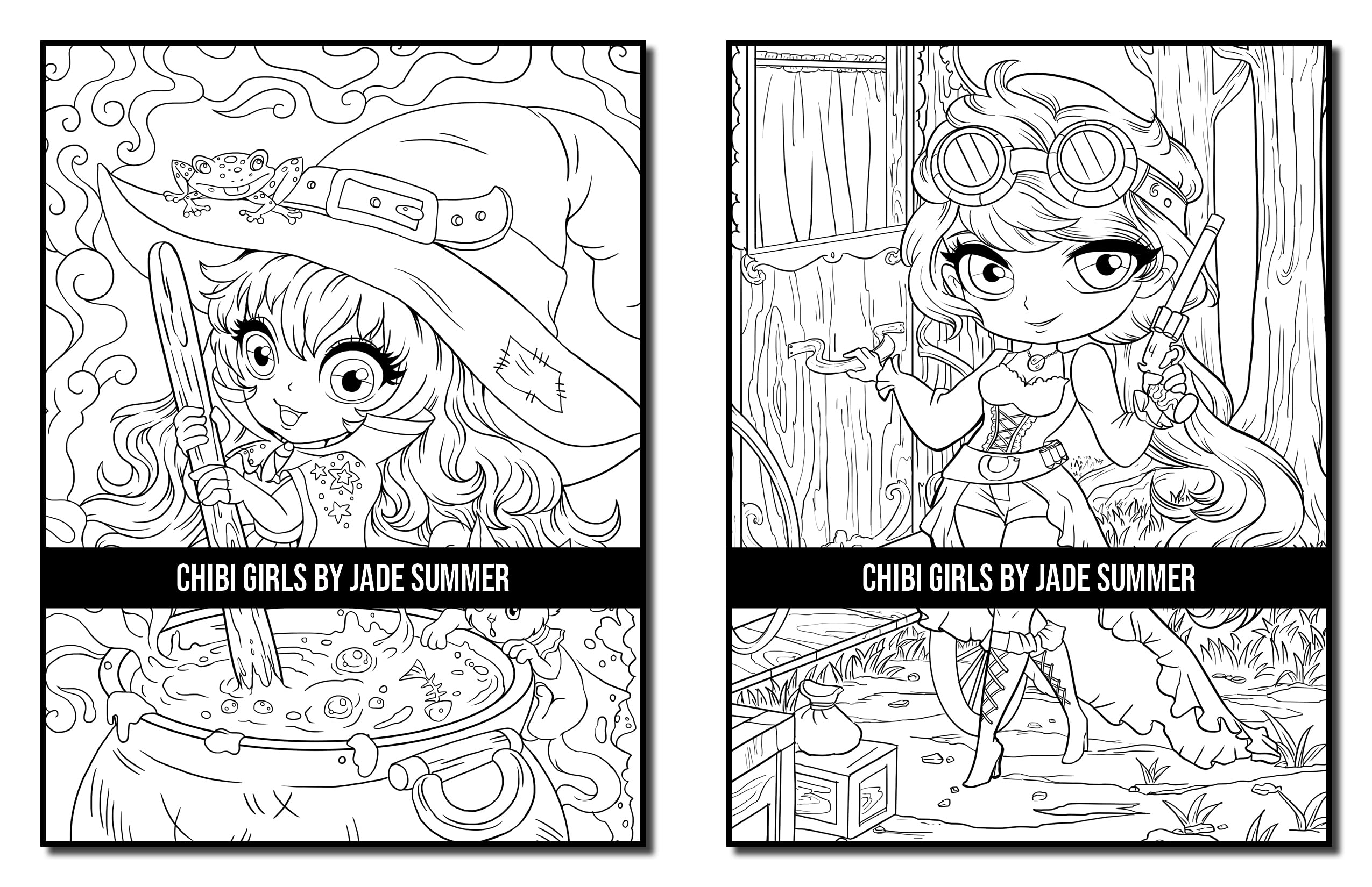 Chibi Girls: An Adult Coloring Book with Adorable Anime Characters, Fun Manga Animals, and Delightful Fantasy Scenes for Relaxation