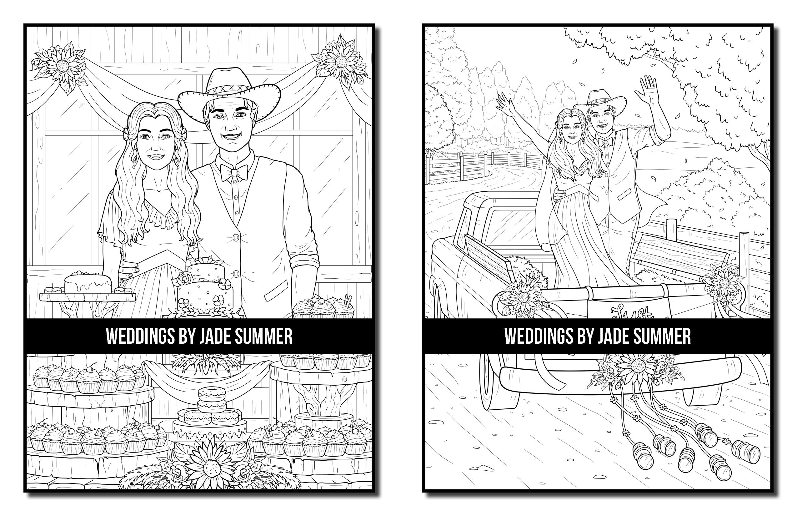 Weddings: An Adult Coloring Book with Beautiful Brides, Handsome Grooms, Lovely Flowers, Romantic Scenes and More!