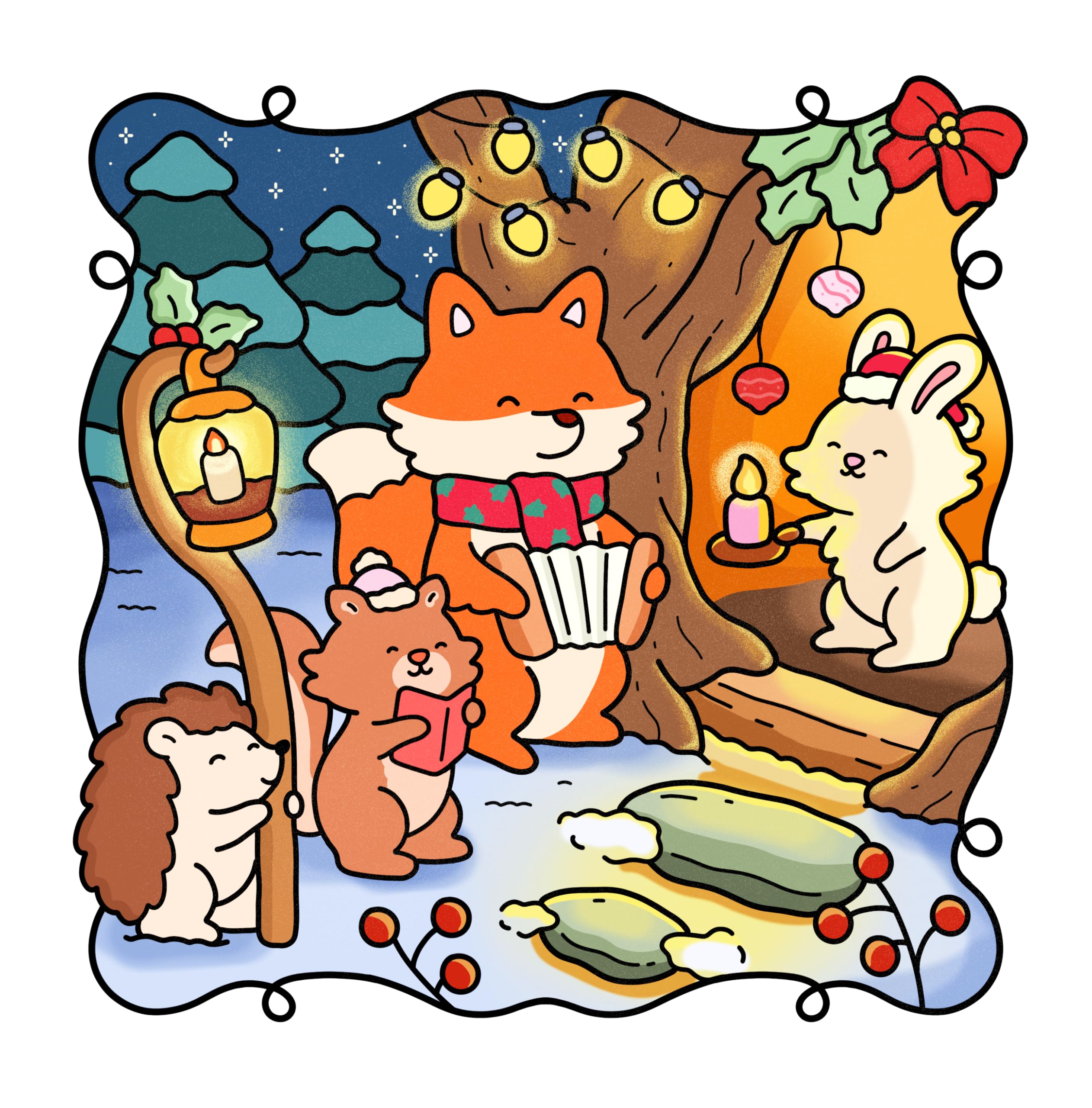 Christmas: Cozy Coloring Book for Adults and Teens