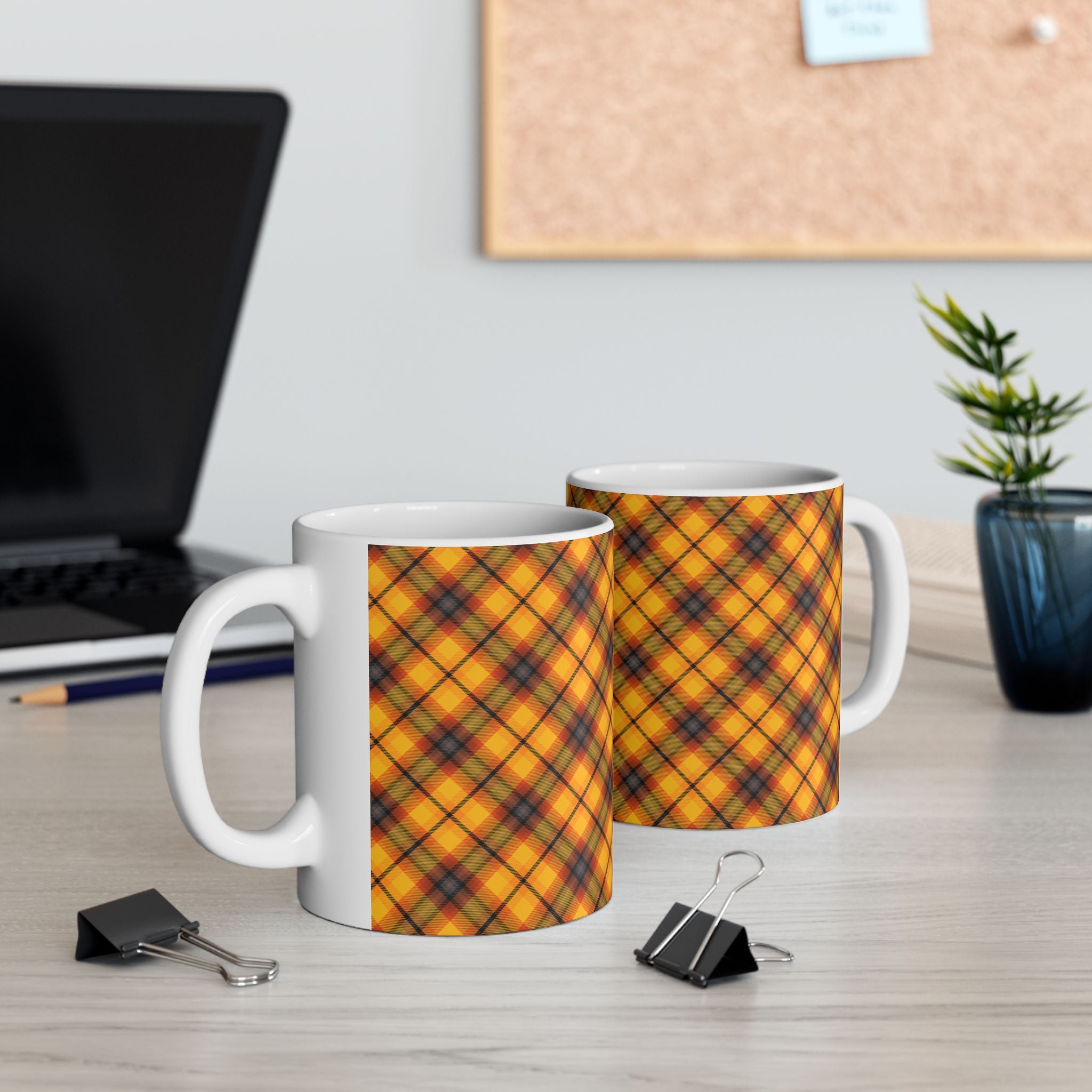 Plaid Ceramic Mug - Cozy and Stylish Drinkware for Every Occasion
