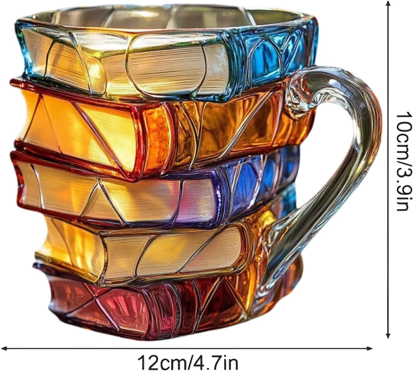 Painted Book Coffee Mug – 3D Literary Mug for Book Lovers, Readers, Teachers & Librarians