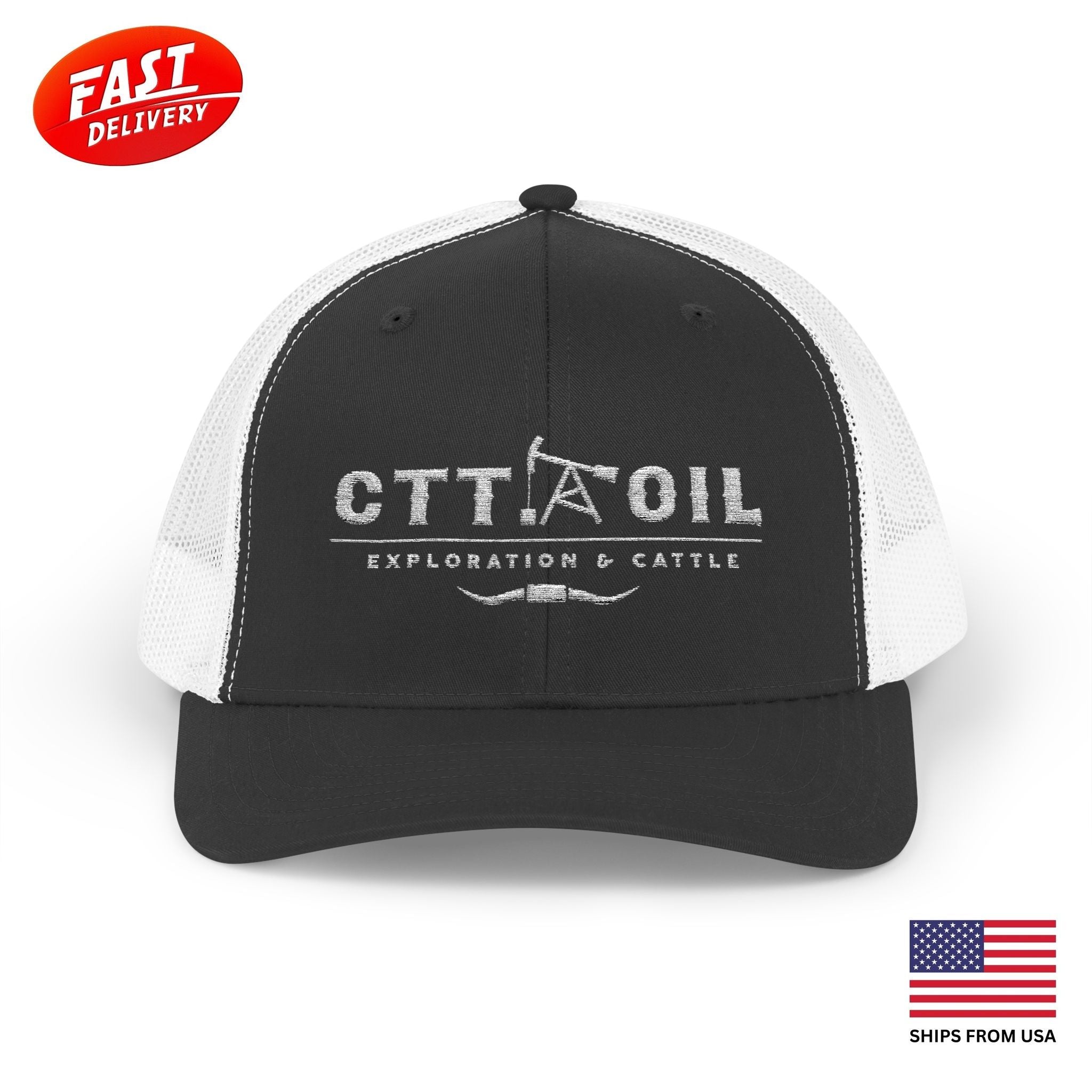 CTT Oil Exploration and Cattle Hat, Oilfield Trucker Cap