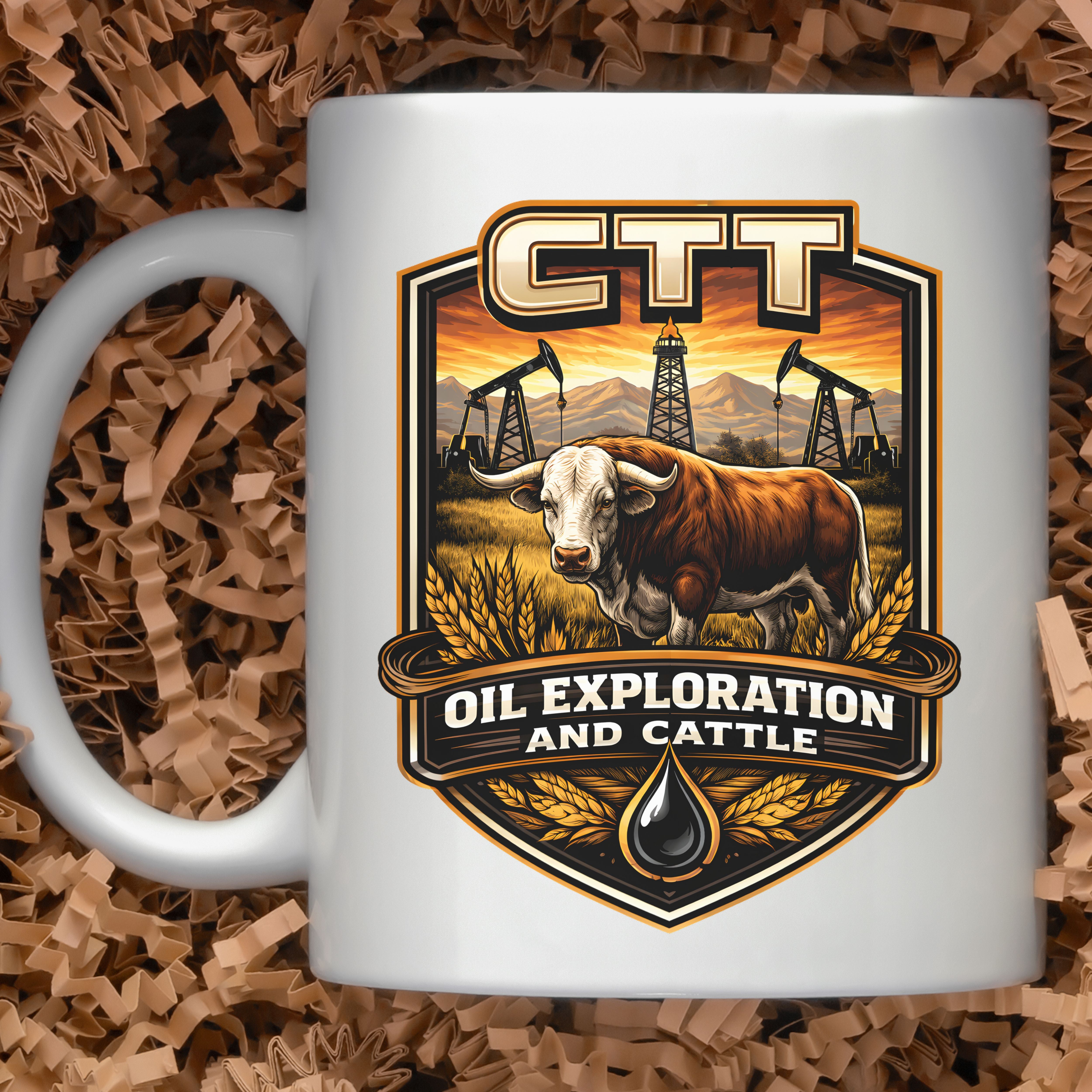 CTT Oil Exploration And Cattle Mug