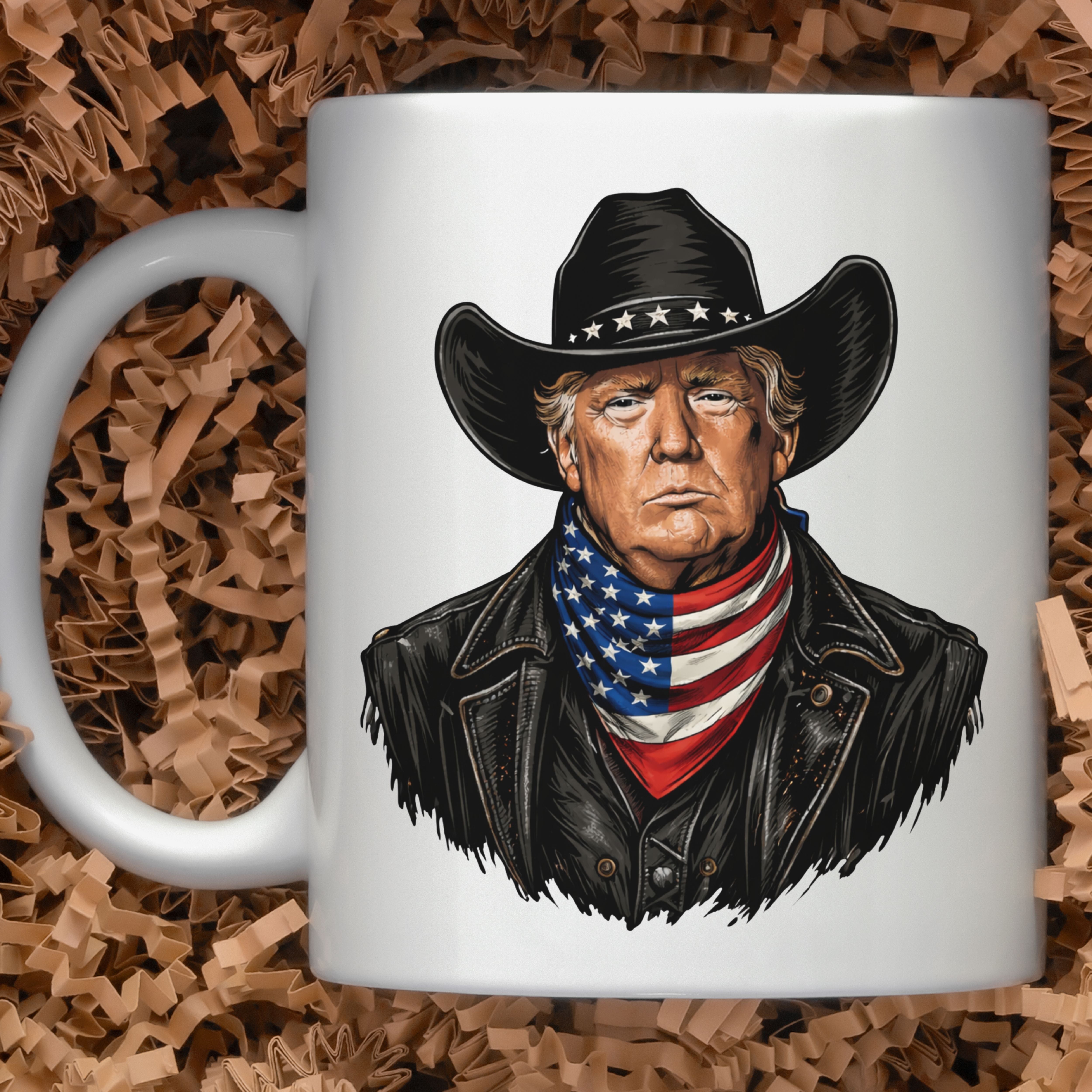 Trump 2024 Coffee Mug, Cowboy Outlaw Flag Mug, Patriotic Election Gift