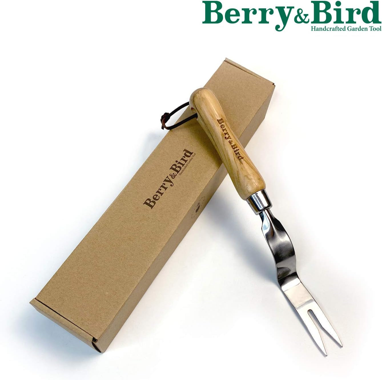 Berry&Bird Hand Weeder Tool, Stainless Steel Gardening Weed Puller, 12.1" Manual Weeding Removal Cutter Tool with Ash Wood Handle for Planting, Weeding, Flower & Vegetable Care in Garden Lawn Yard