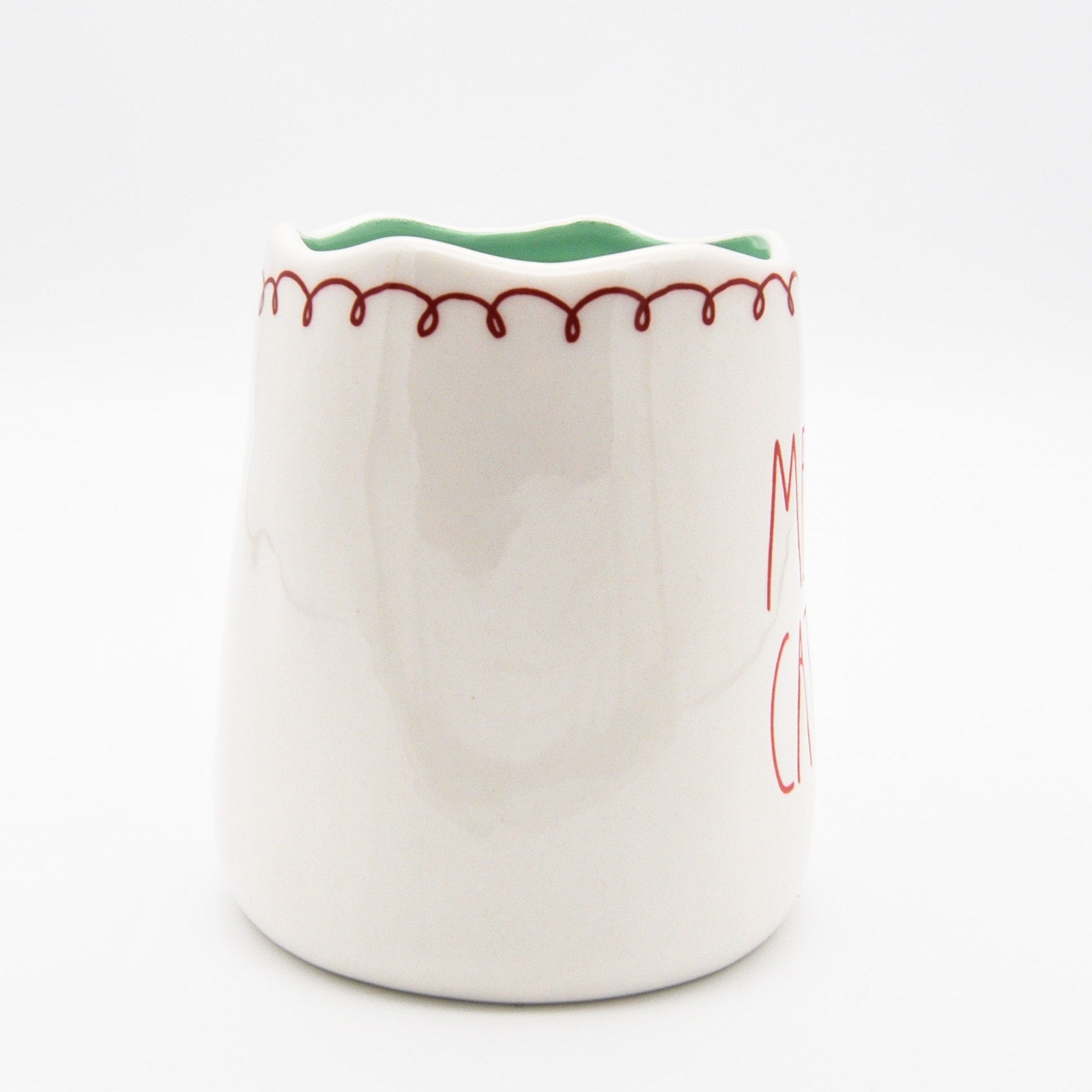 Rae Dunn Christmas Mug, Meowy Catmas 16oz Ceramic Coffee Cup for Cat Lovers