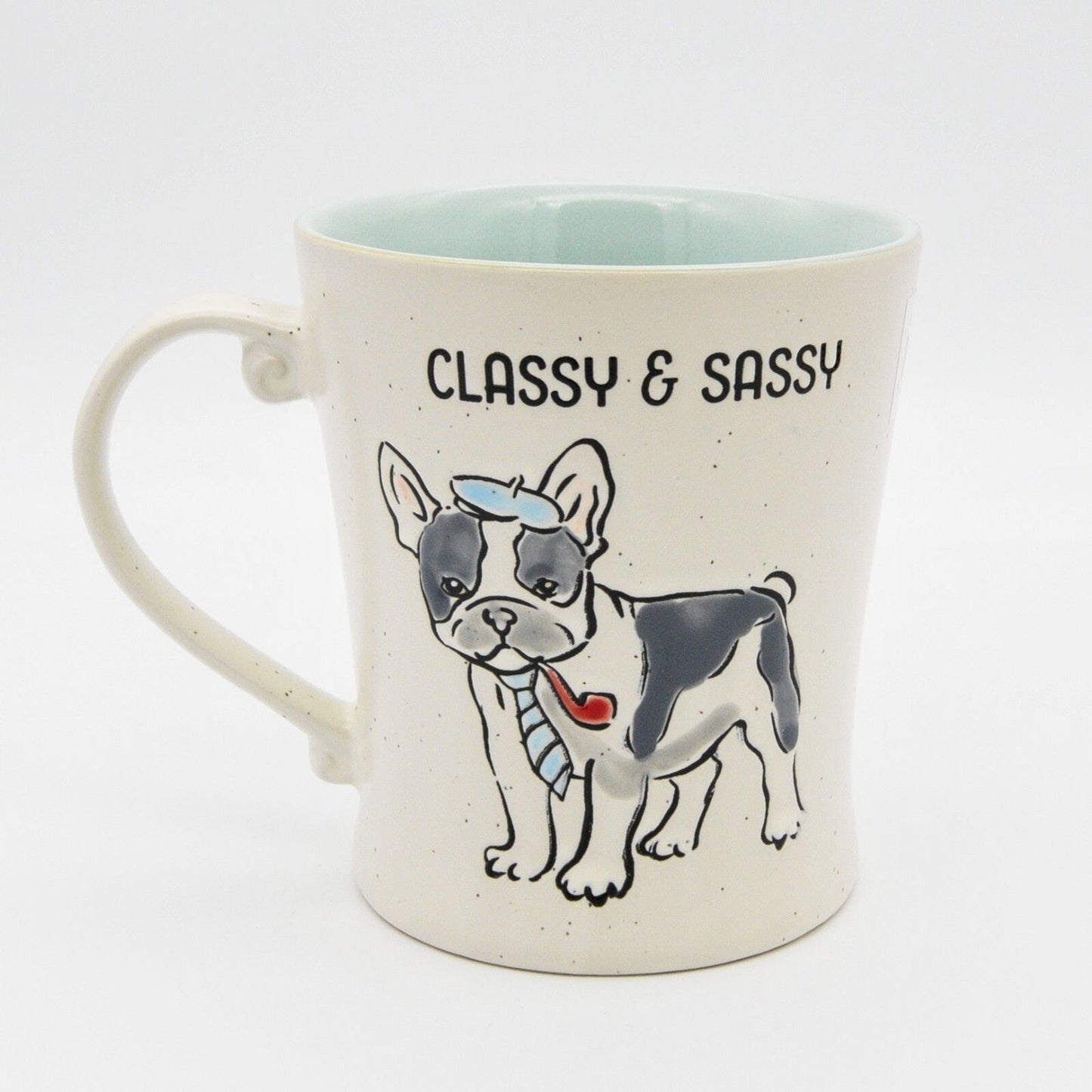 Classy & Sassy French Bulldog Mug, 17oz Ceramic Coffee Cup by Spectrum Designz