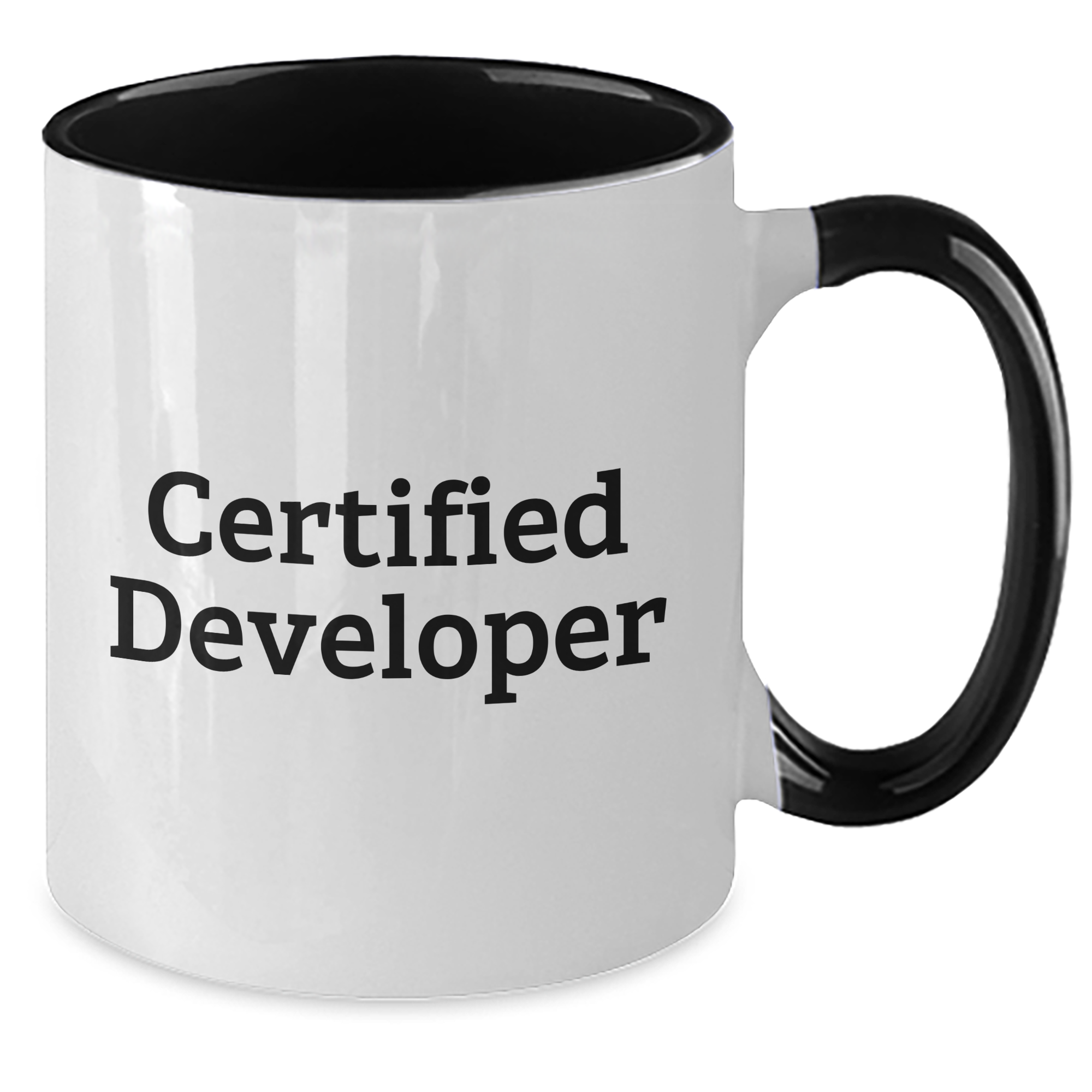 Funny Quote Certified Developer Gifts from Men to Men Two Tone Coffee Mugs for Father's Day - Additional