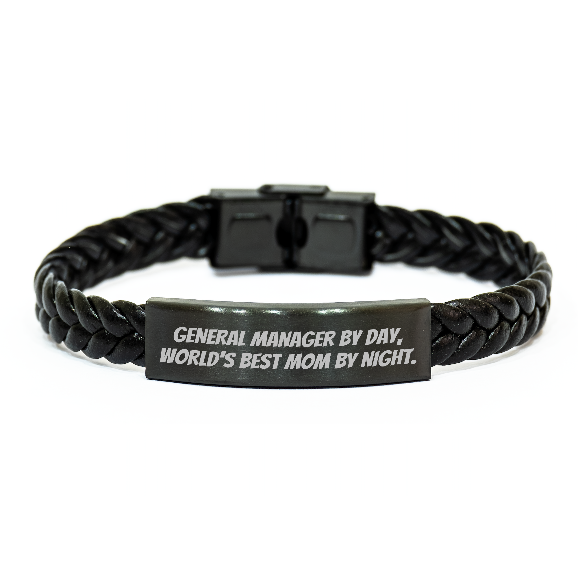 General Manager Gifts, Funny Quote, Interlaced Leather Bracelet for Him, Father's Day Unique Gifts from Family - Gifts for General Manager