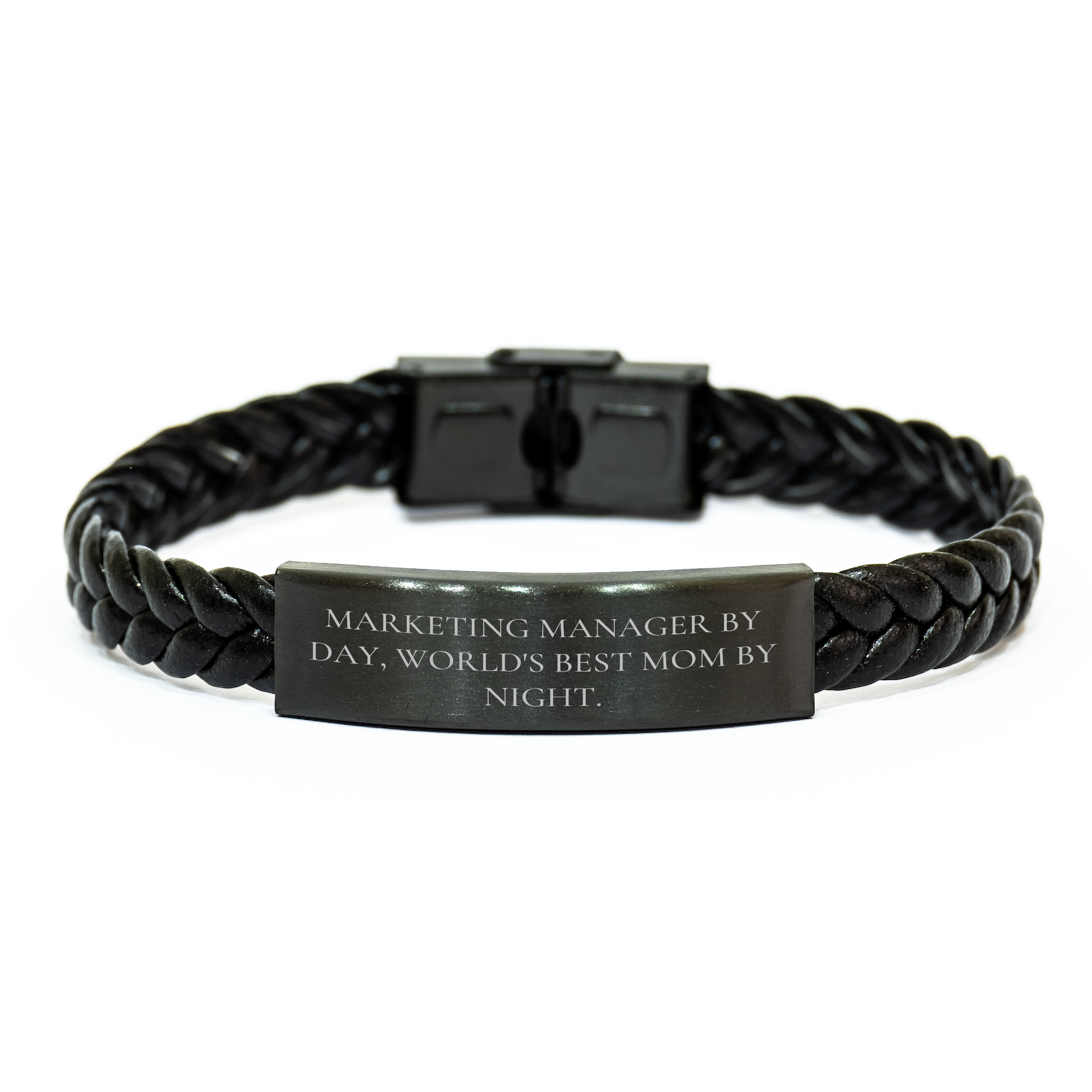 Marketing Manager Gifts, Funny Quote Interlaced Leather Bracelet, Father's Day Unique Gifts from Mom, Gifts for Marketing Manager
