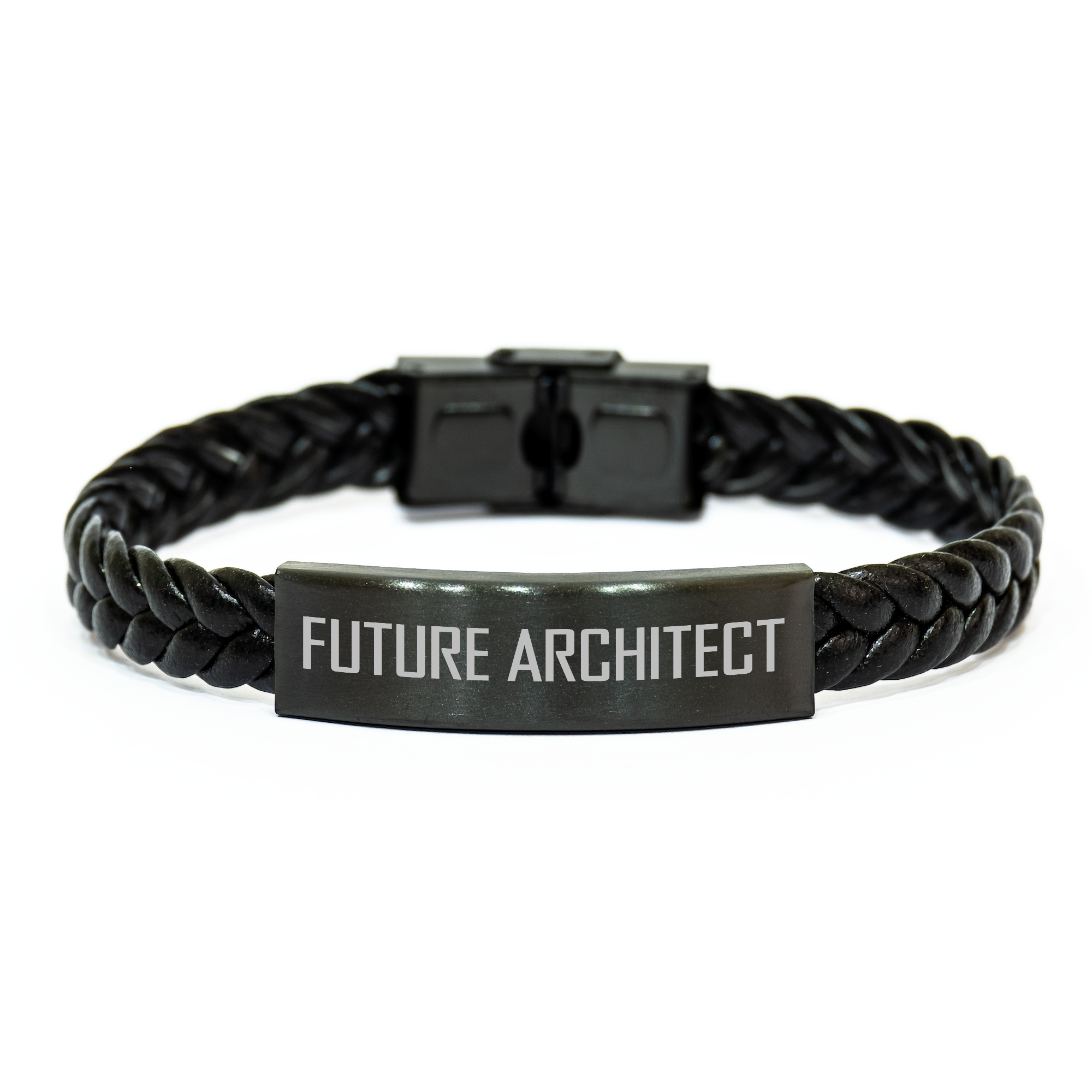 Funny Future Architect Gifts, Interlaced Leather Bracelets for Architects, Stainless Steel and PU Leather, 7.87 inches, Gifts from Family, Unique Mother's Day Unique Gifts for Her