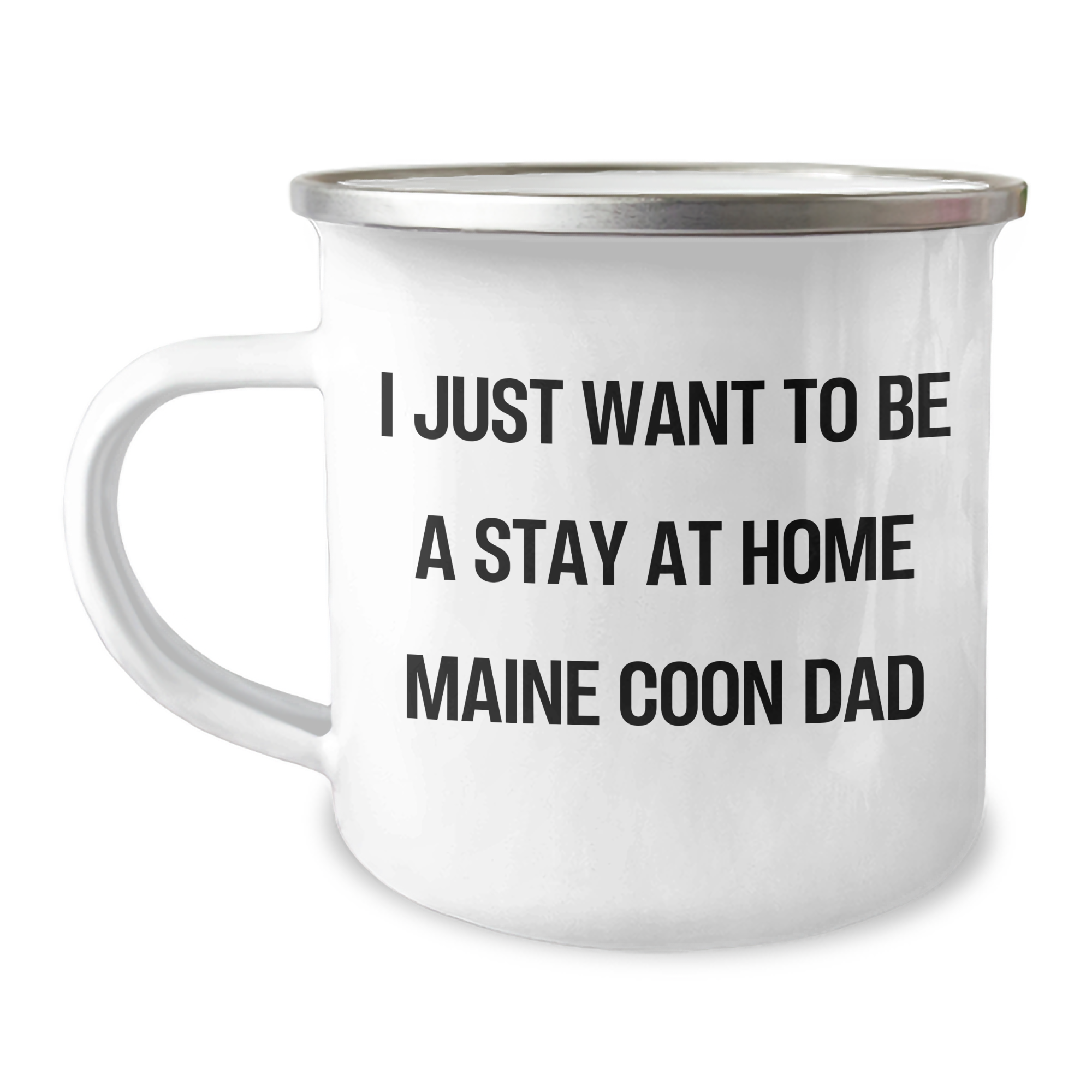 Funny Maine Coon Cat Dad Gifts from Men, Unique Father's Day Camping Mug, 'I Just Want To Be A Stay At Home Maine Coon Dad' Quote, Mainly for Maine Coon Cat Lovers, Gifts for Dad