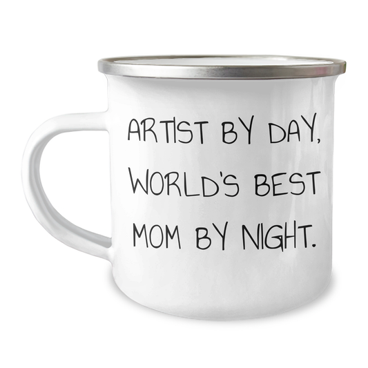 Artist Gifts for Dad by Day, World's Best Camp Master by Night - Funny Camping Mug for Father's Day from Men - Image 1