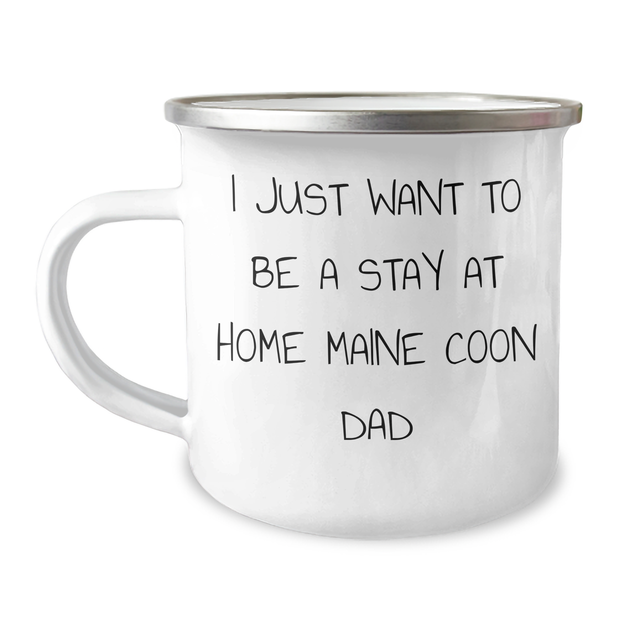 Funny Maine Coon Cat Camping Mug Gifts from Men to I Just Want To Be A Stay At Home Dad on Father's Day, Unique Gifts for Maine Coon Cat Lovers, Dad's Special Day, Stay at Home Dad - Image 1