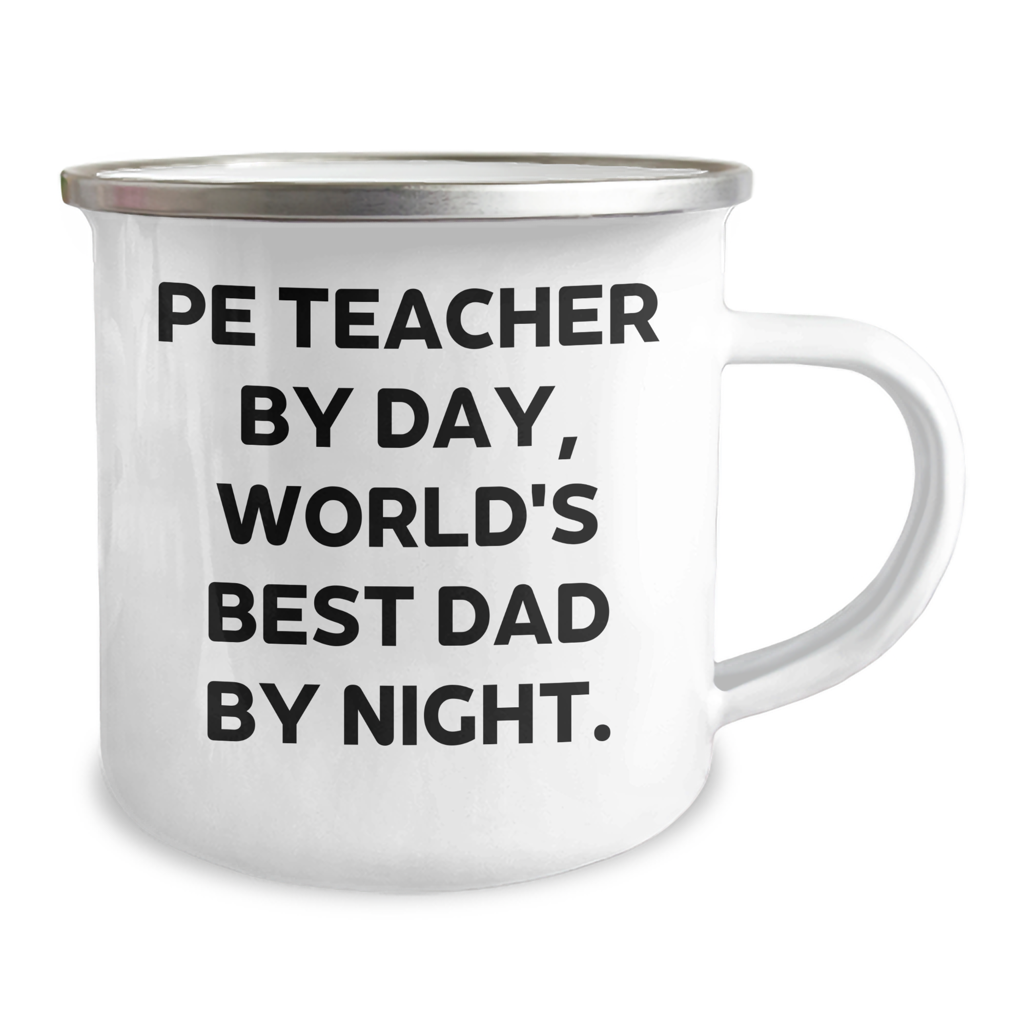 PE Teacher Gifts, Funny Mugs for Mother's Day, PE Teacher by Day, World's Best Dad By Night., Gifts from Men, Camping Mug for PE Teacher - Image 2
