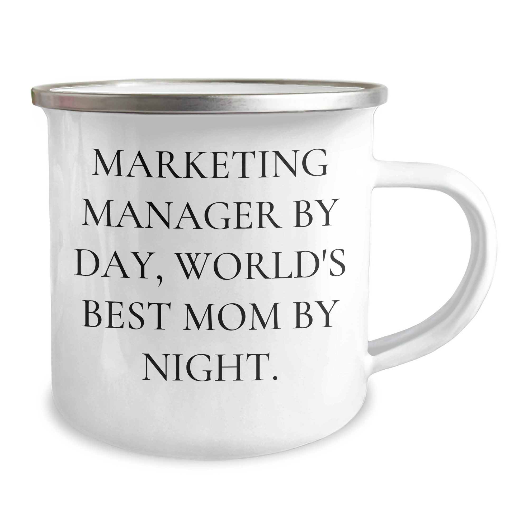 Marketing Manager Gifts from Dad - 'Marketing Manager By Day, World's Best Mom By Night.' Funny Camping Mug for Father's Day - Image 2