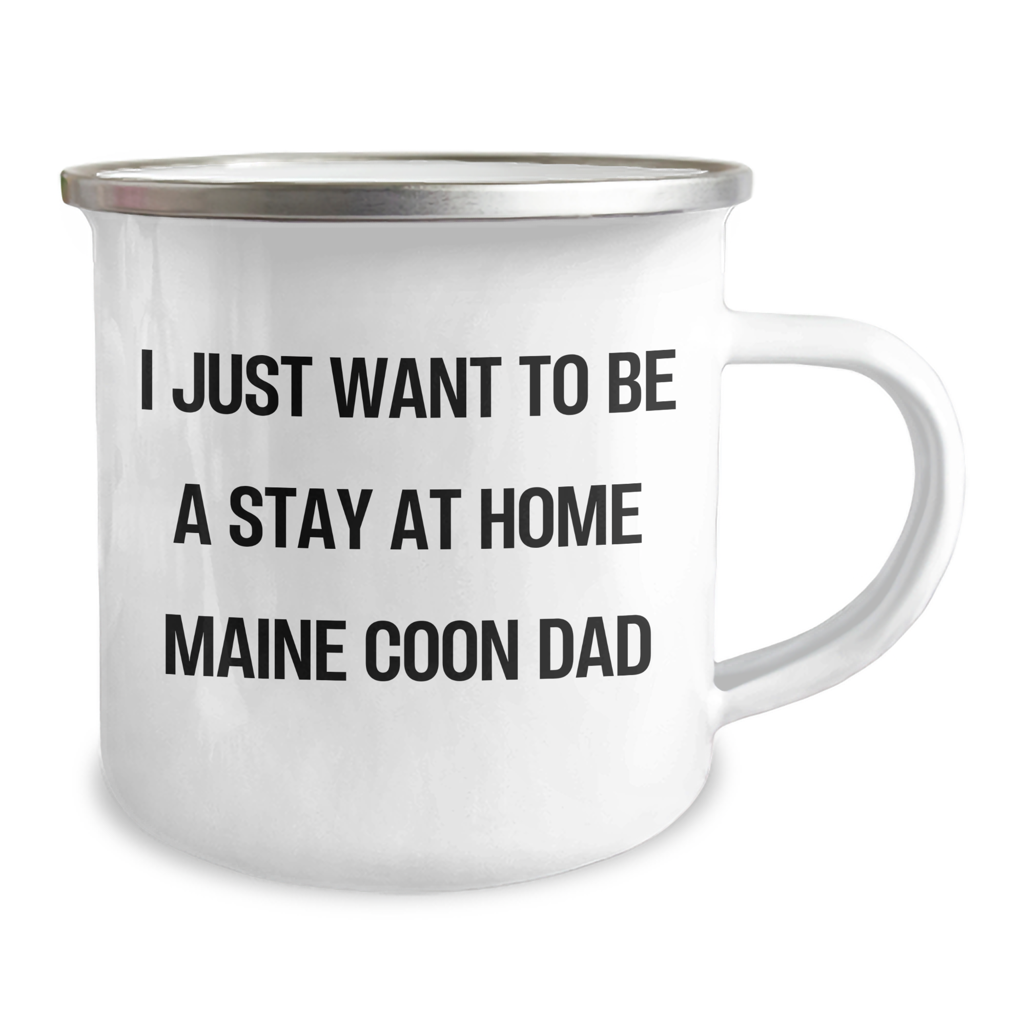 Funny Maine Coon Cat Dad Gifts from Men, Unique Father's Day Camping Mug, 'I Just Want To Be A Stay At Home Maine Coon Dad' Quote, Mainly for Maine Coon Cat Lovers, Gifts for Dad - Image 2