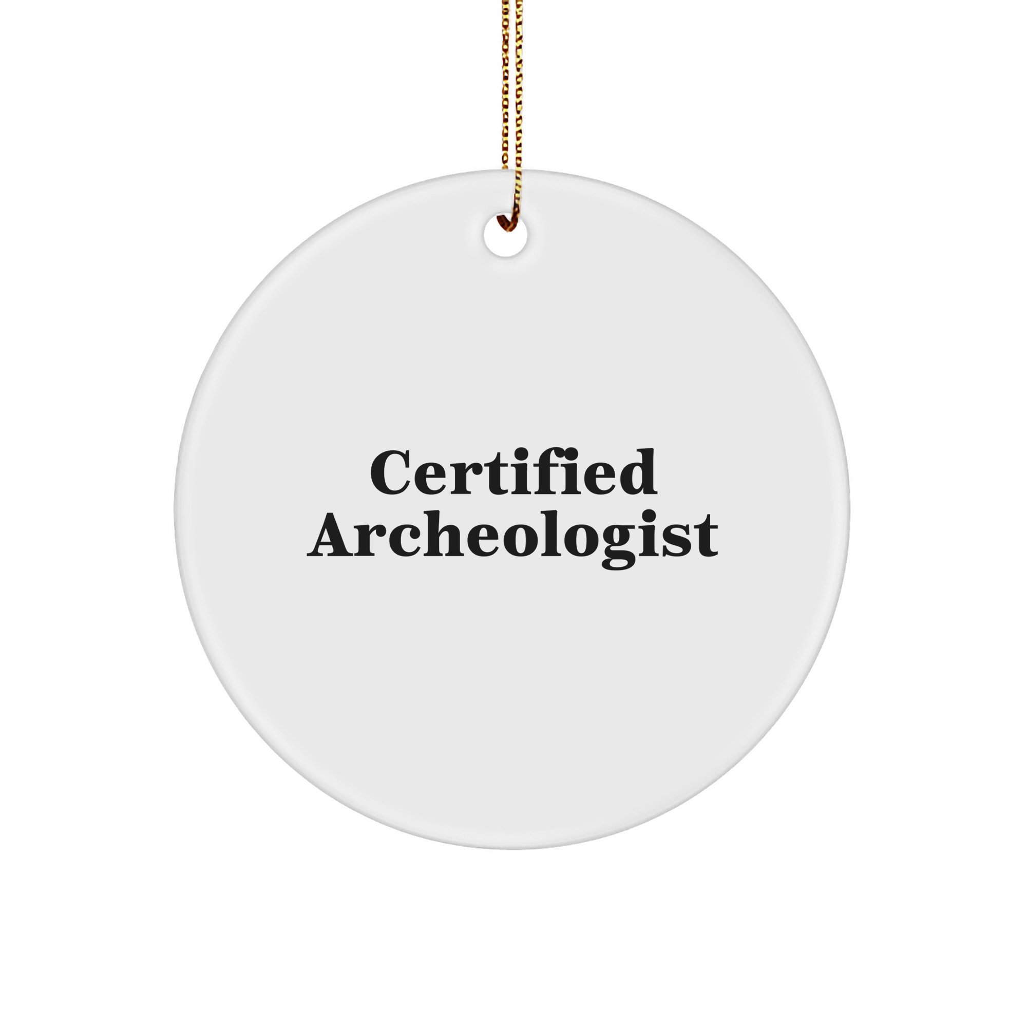 Funny Archeologist Gifts from Friends, Circle Ornament for Certified Archeologist, Christmas Unique Gifts