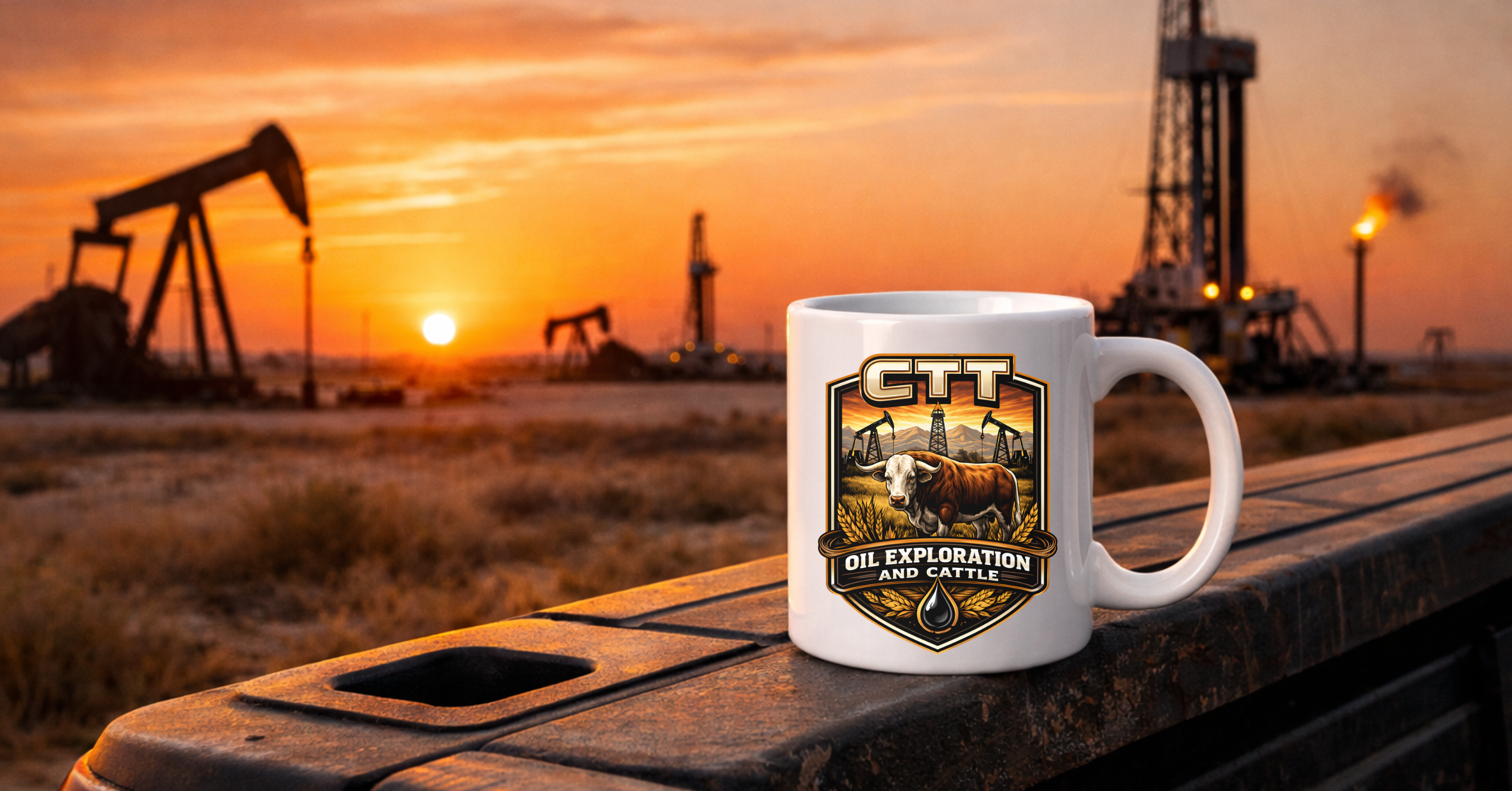 CTT Oil Exploration And Cattle Mug