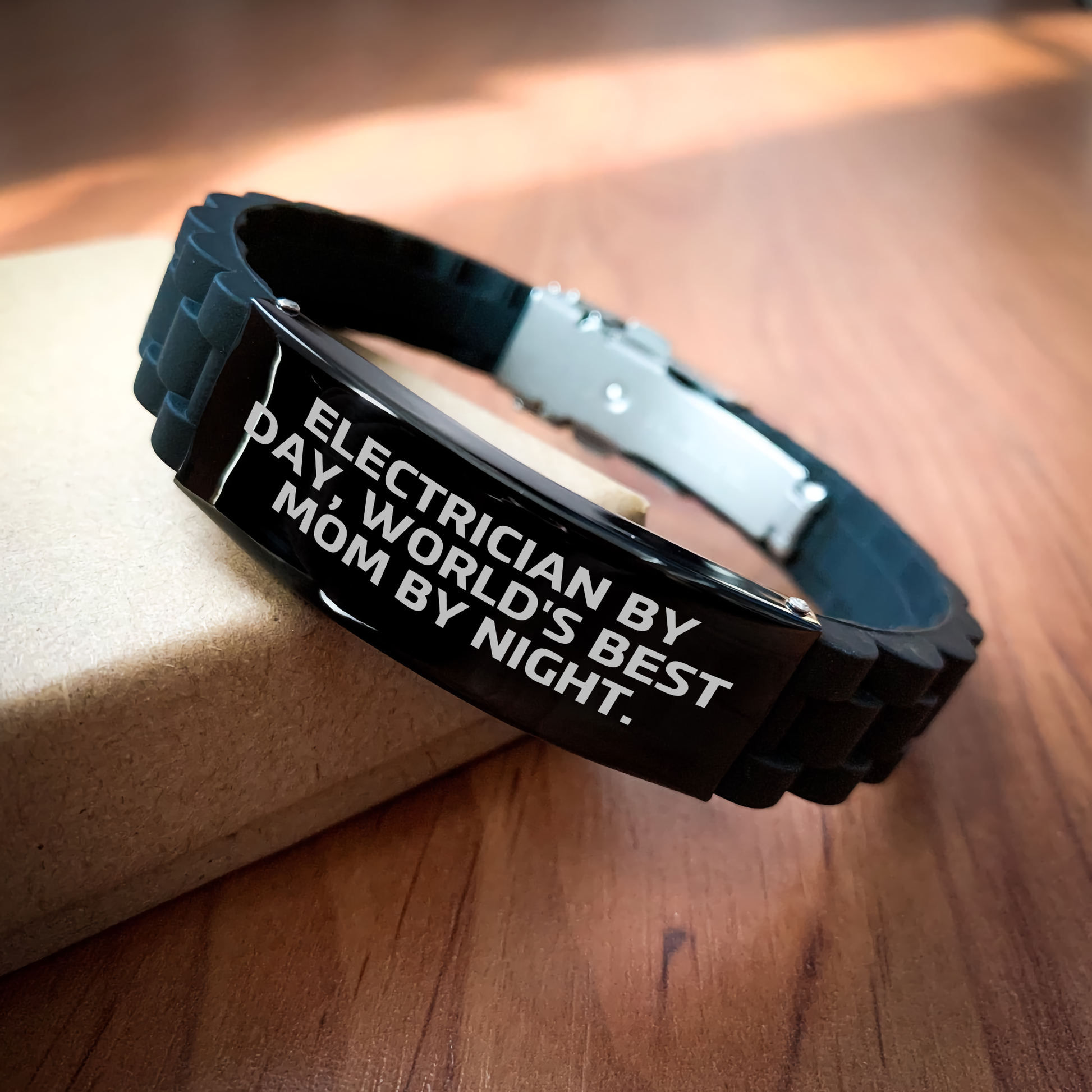 Electrician Gifts, Funny Quote, Glide lock Clasp Bracelet, Adjustable, Premium Bag, Father's Day Unique Gifts from Friends, Gifts for Electrician - Image 2