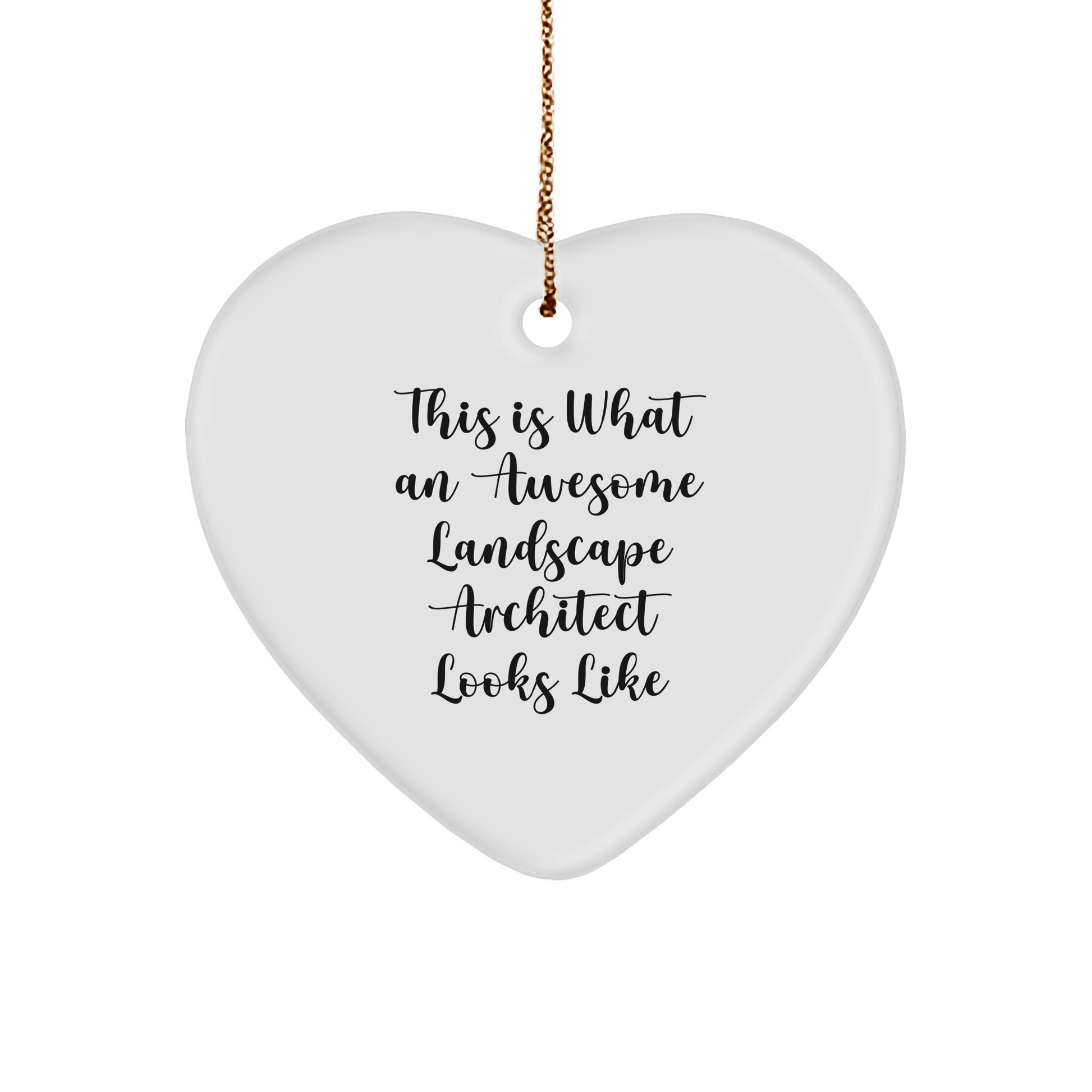 Landscape Architect Gifts, Funny Quote, Heart Ornament, Christmas Unique Gifts from Friends to Colleagues, This Is What An Awesome Landscape Architect Looks Like - Image 1