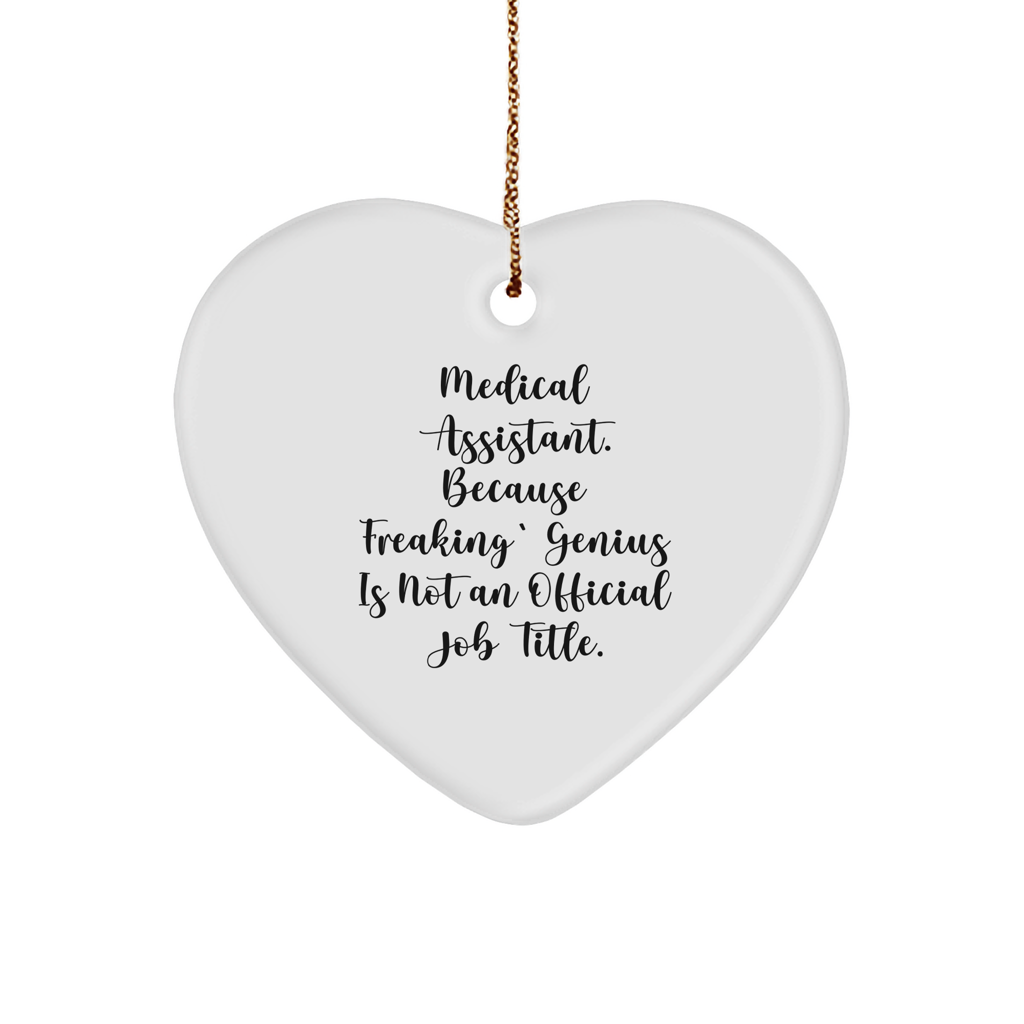 Medical Assistant Gifts from Friends - Heart Ornament, Funny Quote, Christmas Unique Gifts for Medical Assistants