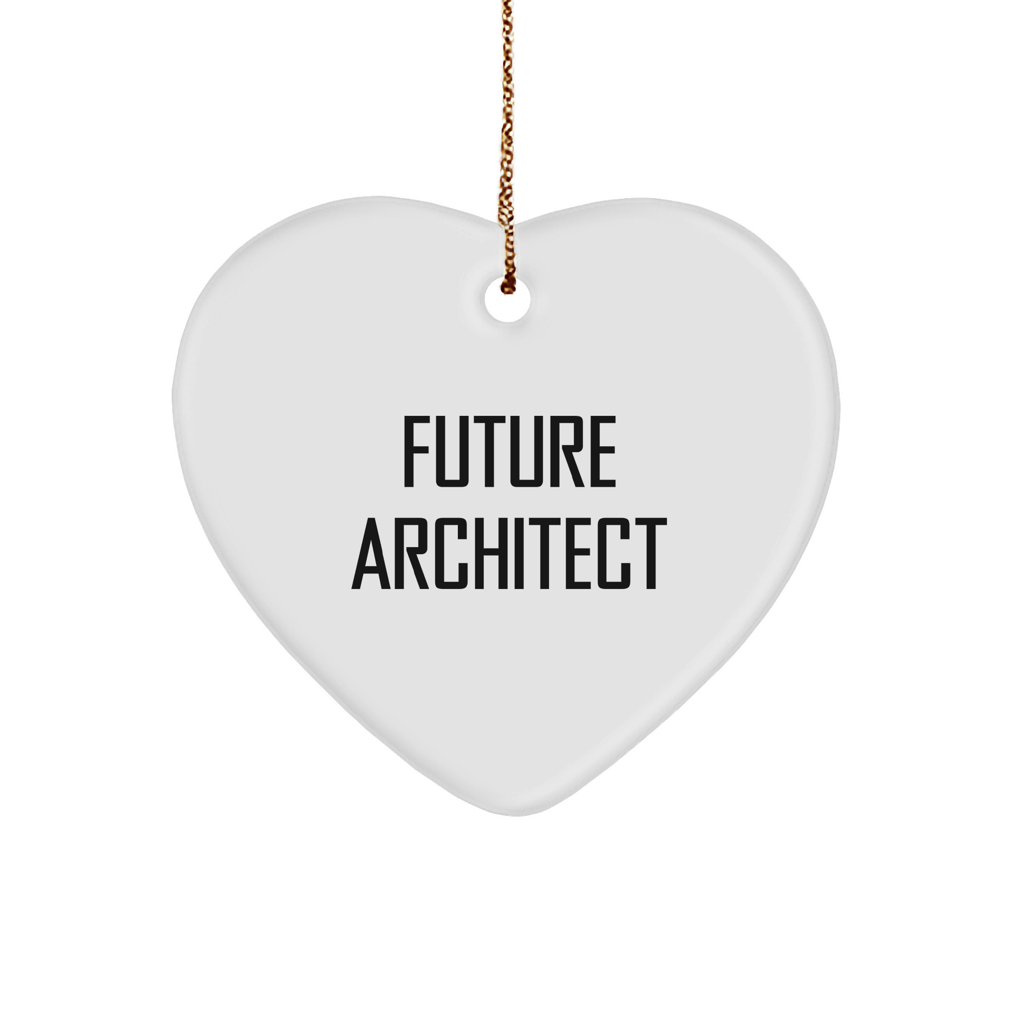 Future Architects' Heartfelt Inspirations, Funny Quote Gifts for Men, Women, Friends, and Coworkers, Heart Ornament for Christmas