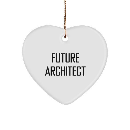 Future Architects' Heartfelt Inspirations, Funny Quote Gifts for Men, Women, Friends, and Coworkers, Heart Ornament for Christmas - Image 1